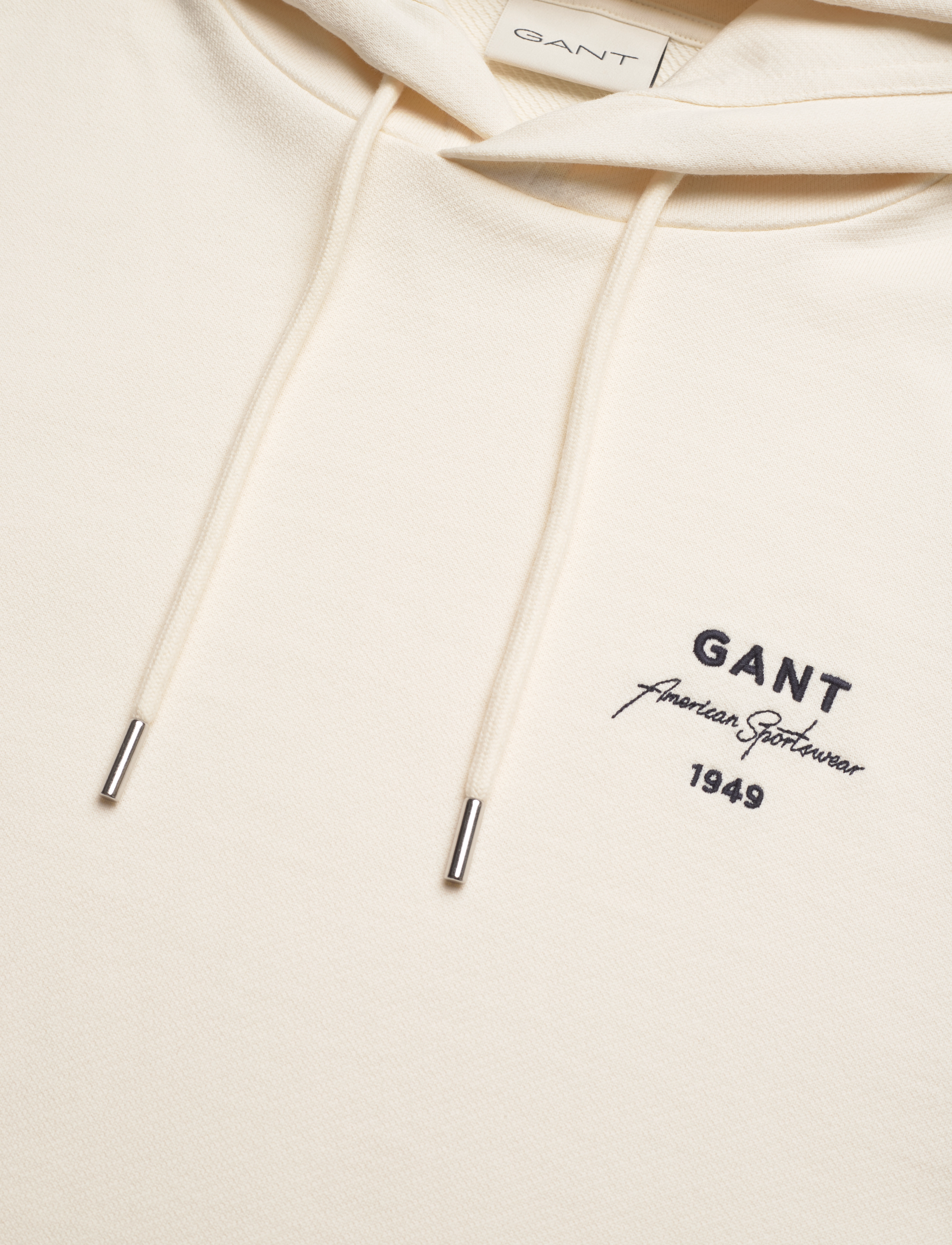 GANT - LOGO SCRIPT HOODIE - cream - 2