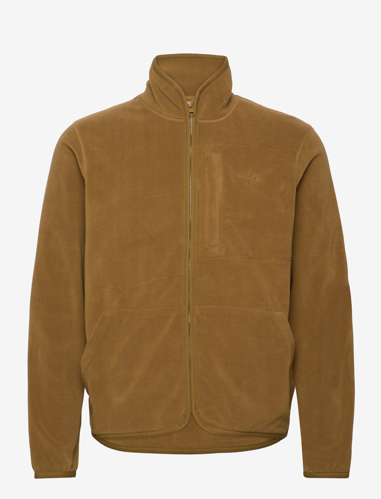 GANT - FLEECE ZIP JACKET - mustard beige - 0