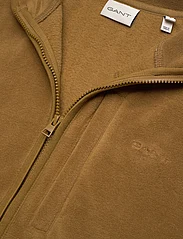 GANT - FLEECE ZIP JACKET - mid layer jackets - mustard beige - 2