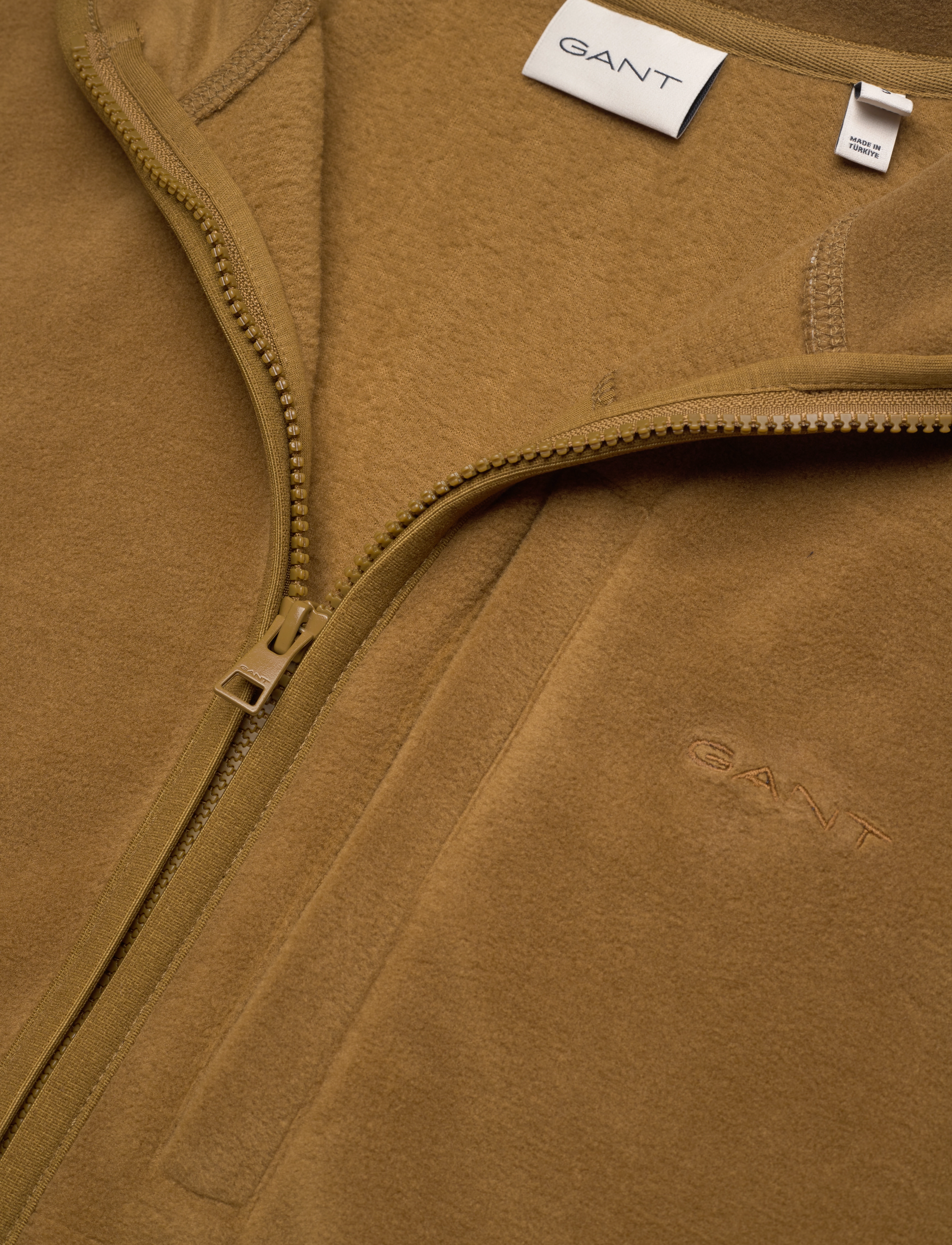 GANT - FLEECE ZIP JACKET - mustard beige - 2