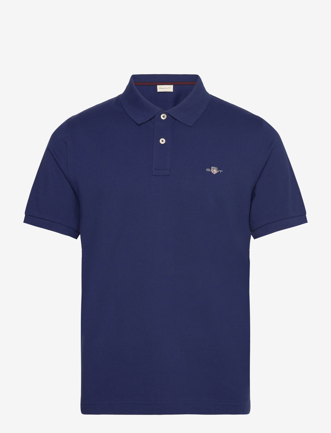 GANT - SHIELD LOGO SS PIQUE - kurzärmelig - rich navy - 0