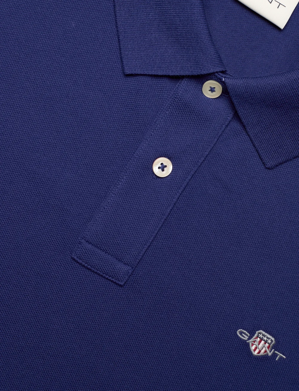 GANT - SHIELD LOGO SS PIQUE - kurzärmelig - rich navy - 2