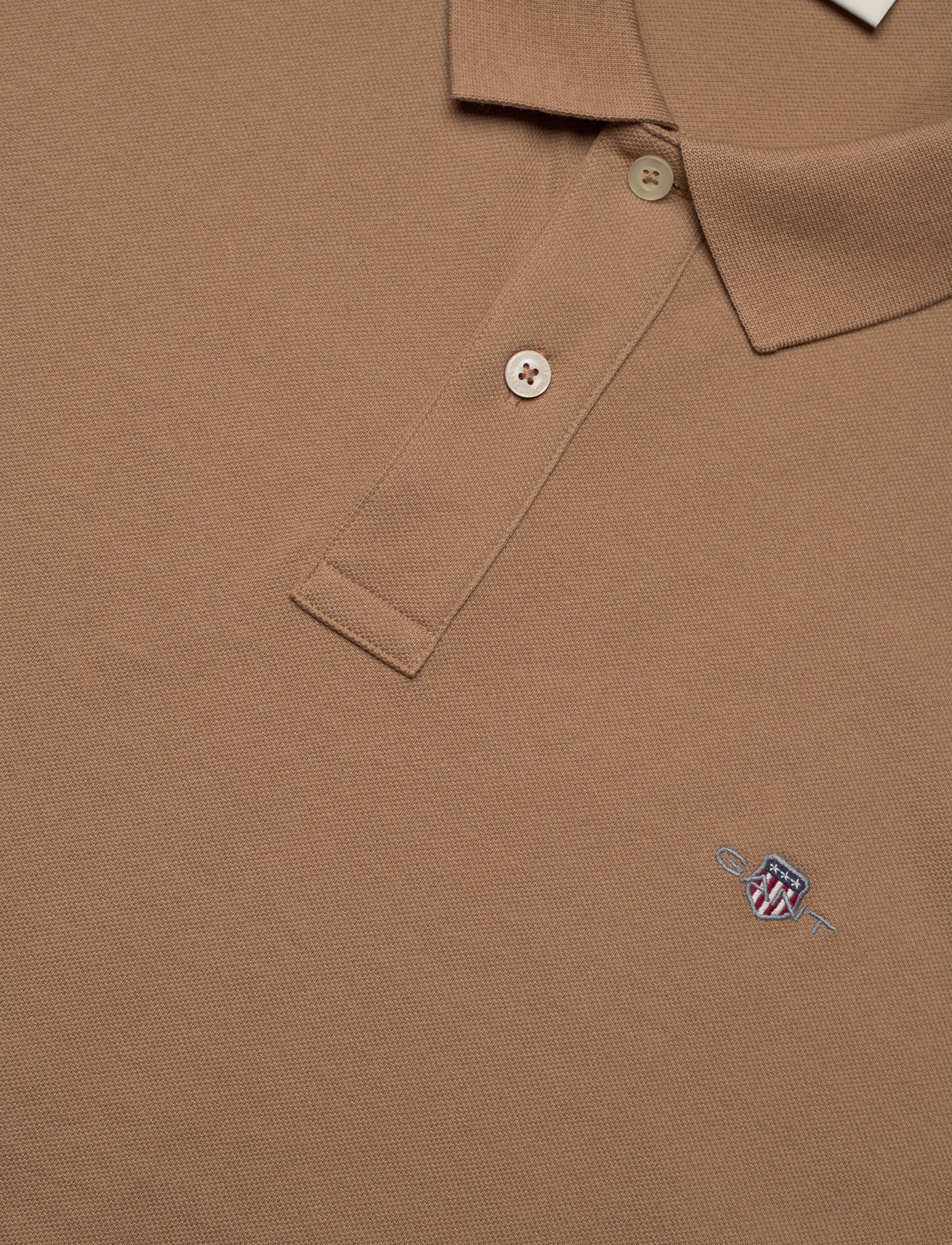 Gant - SHIELD LOGO SS PIQUE - warm khaki - 2