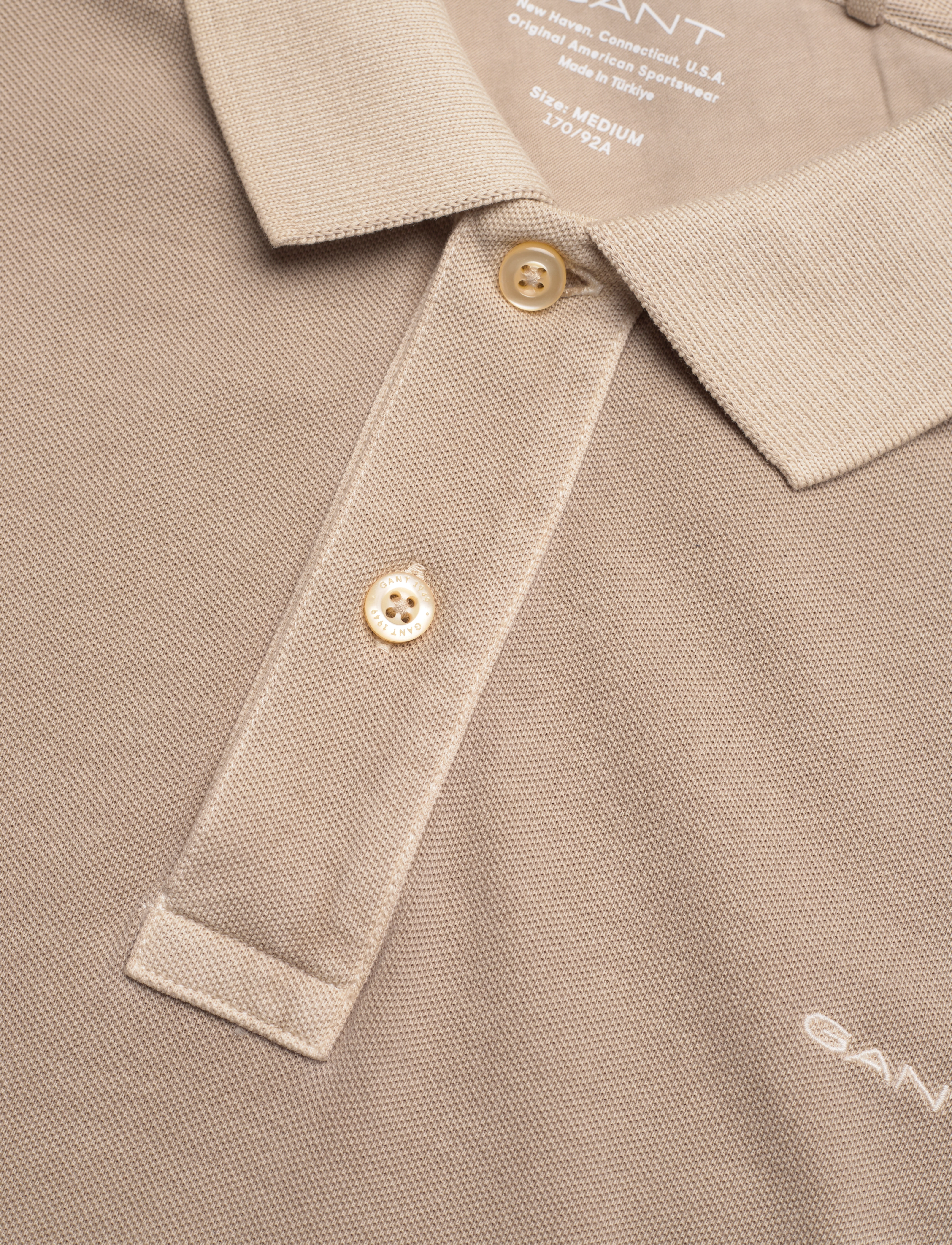 Gant - SUNFADED PIQUE SS RUGGER - kortærmede poloer - concrete beige - 2