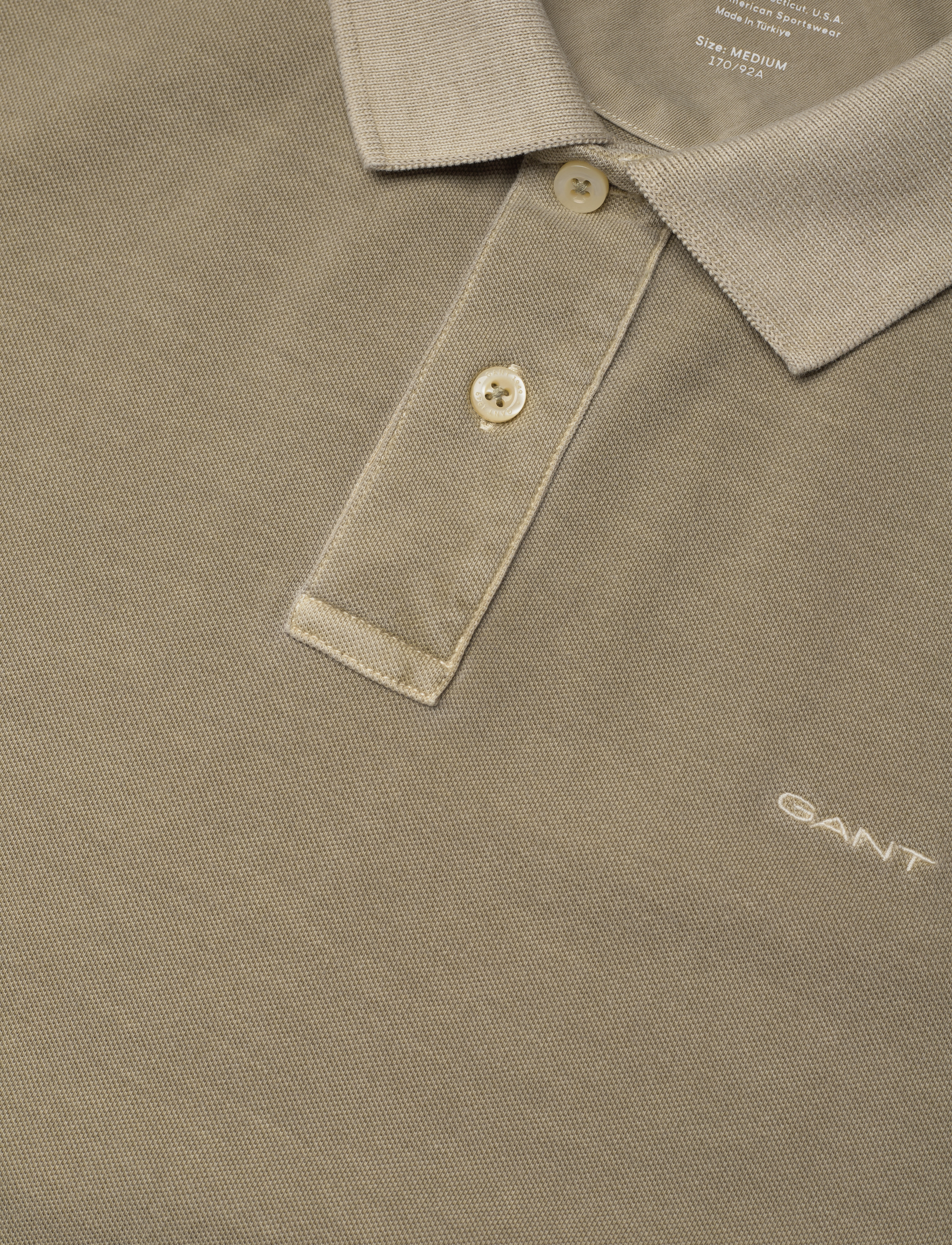 Gant - SUNFADED PIQUE SS RUGGER - kurzärmelig - dried khaki - 2