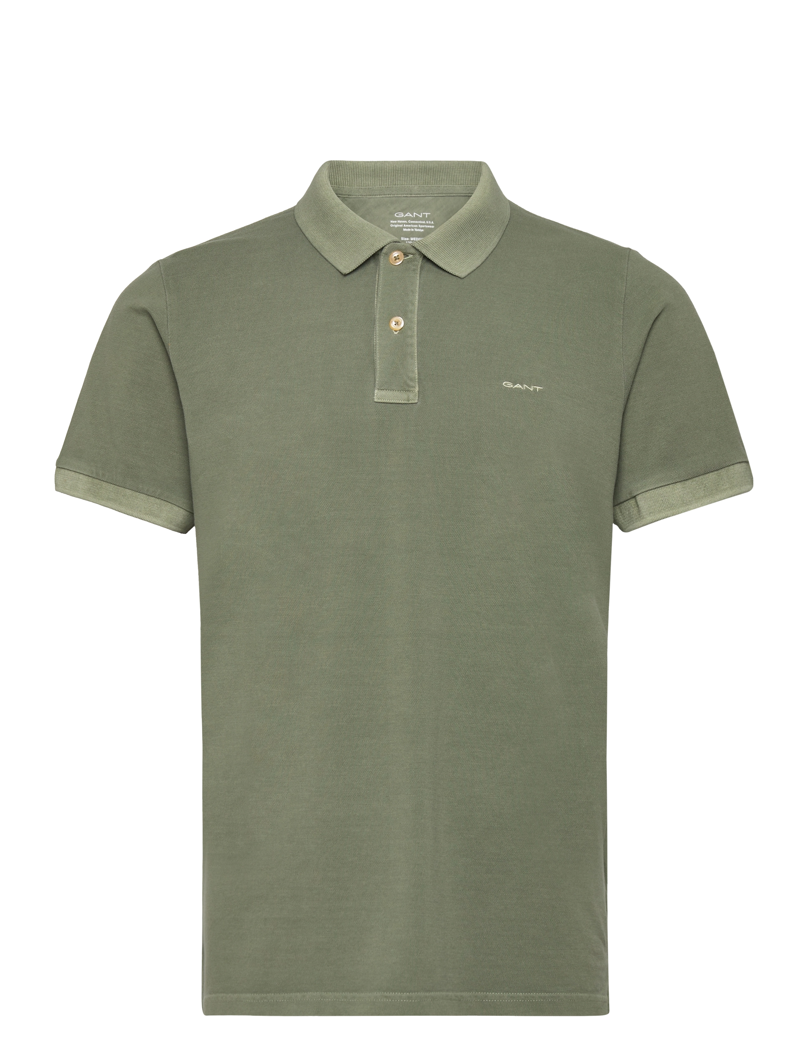 GANT Sunfaded Pique Ss Rugger Khaki - S - Herren