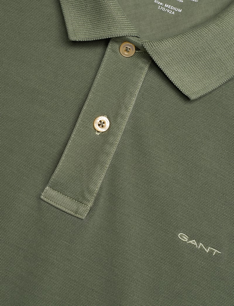 GANT - SUNFADED PIQUE SS RUGGER - kurzärmelig - kalamata green - 2