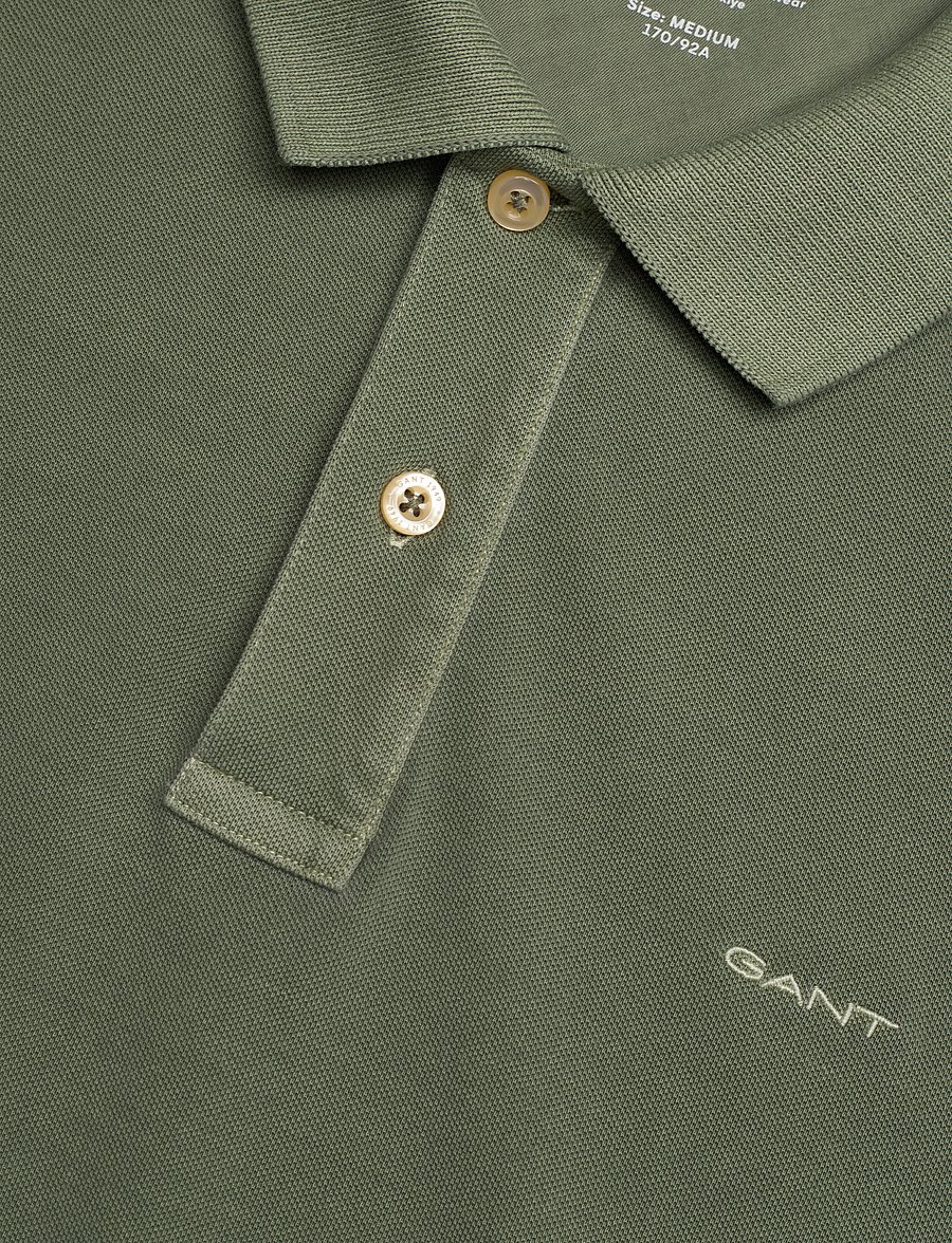 Gant - SUNFADED PIQUE SS RUGGER - kurzärmelig - kalamata green - 2
