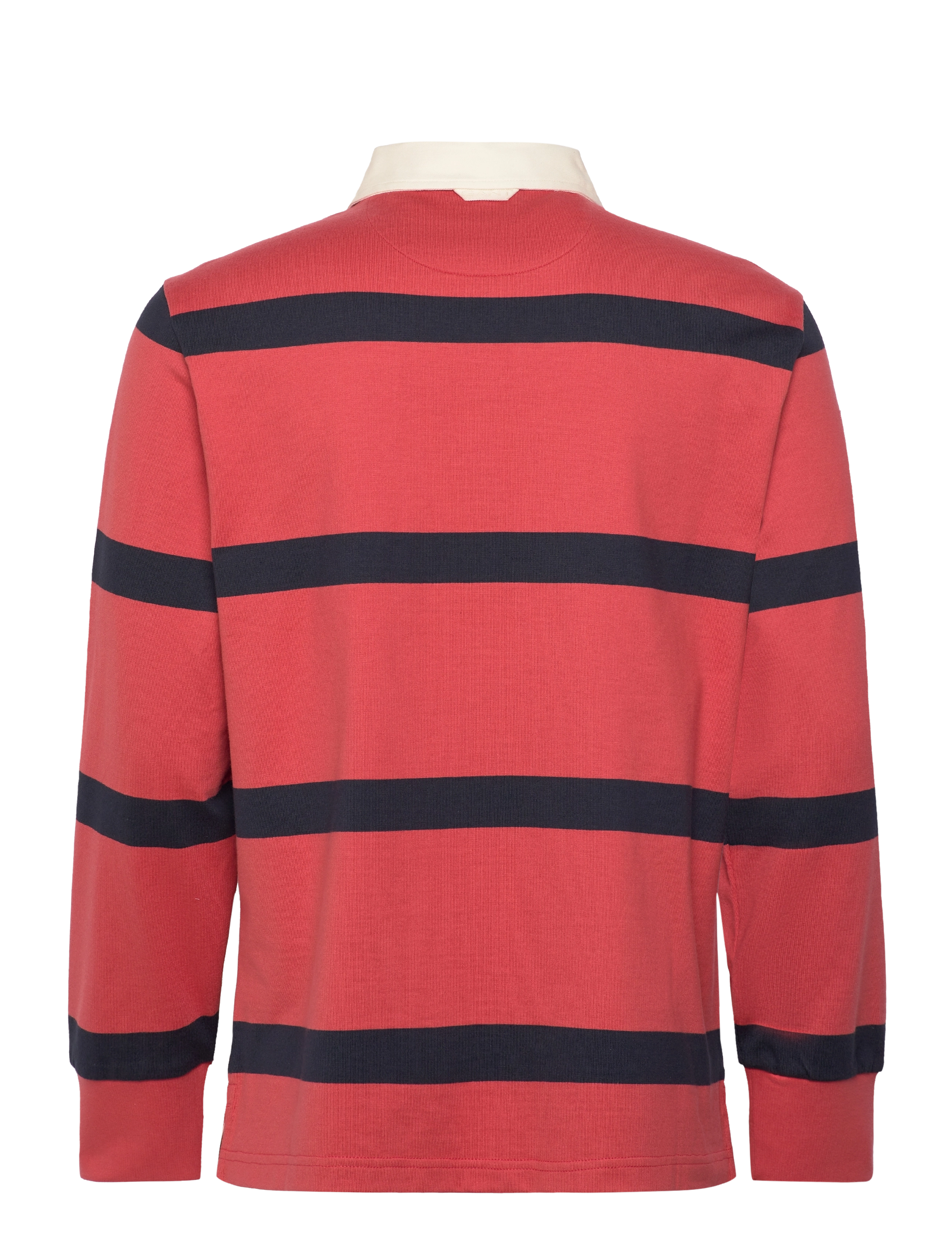 GANT - YARN DYED STRIPED HEAVY RUGGER - brick red - 1