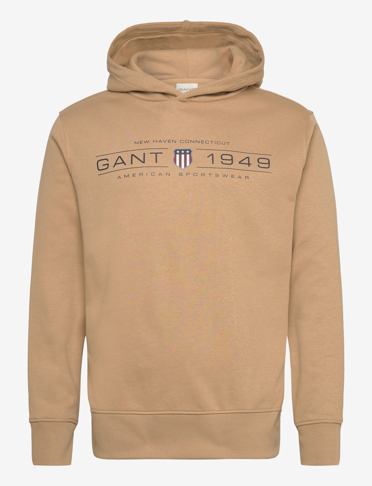 Gant Clothing Gant Hoodie Beige GANT Logo Half-Zip Sweatshirt