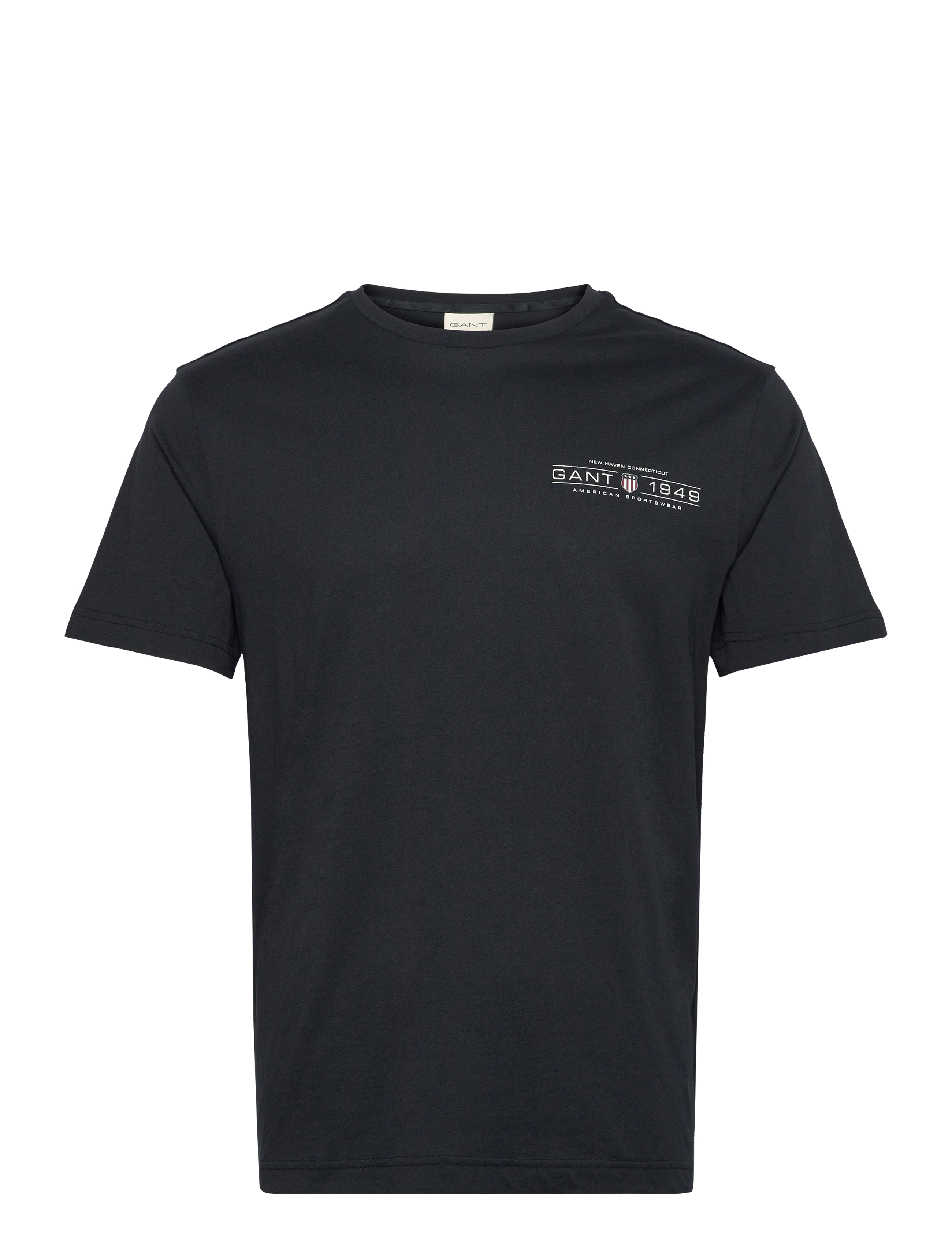 Gant PRINTED GRAPHIC SS T-SHIRT - Basic T-Shirts - BLACK / black