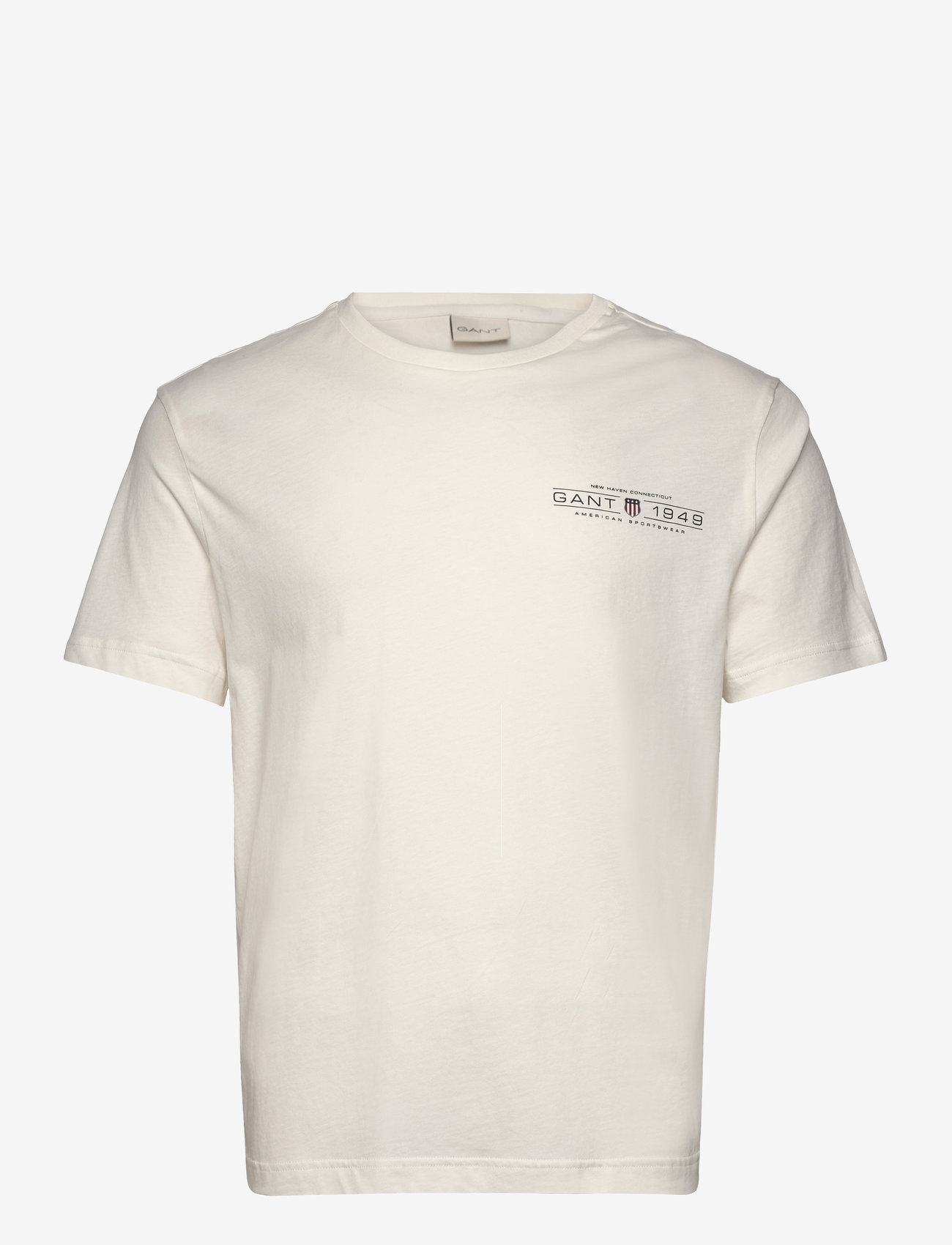 GANT - PRINTED GRAPHIC SS T-SHIRT - kortærmede t-shirts - eggshell - 0