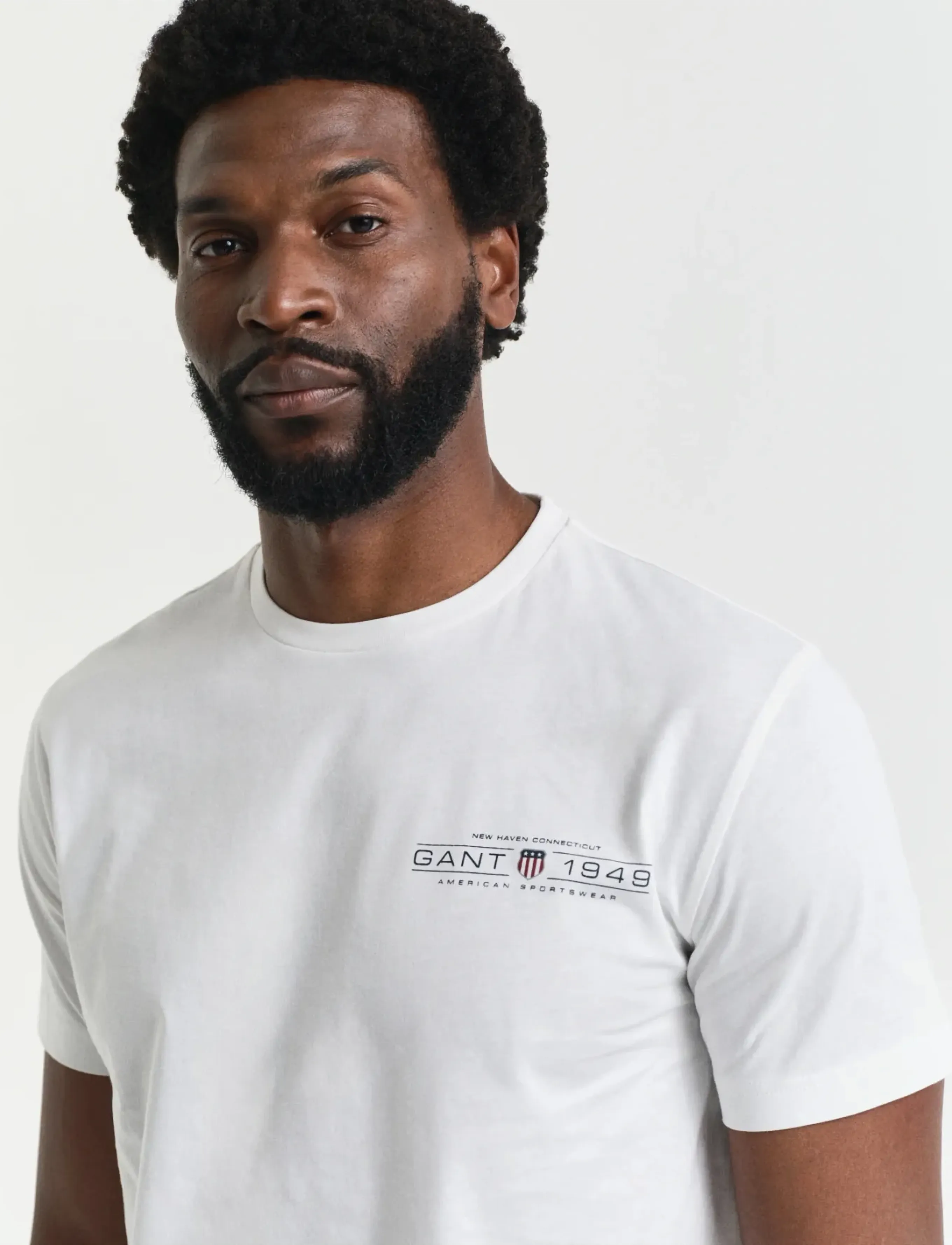 Gant - PRINTED GRAPHIC SS T-SHIRT - kortærmede t-shirts - eggshell - 4