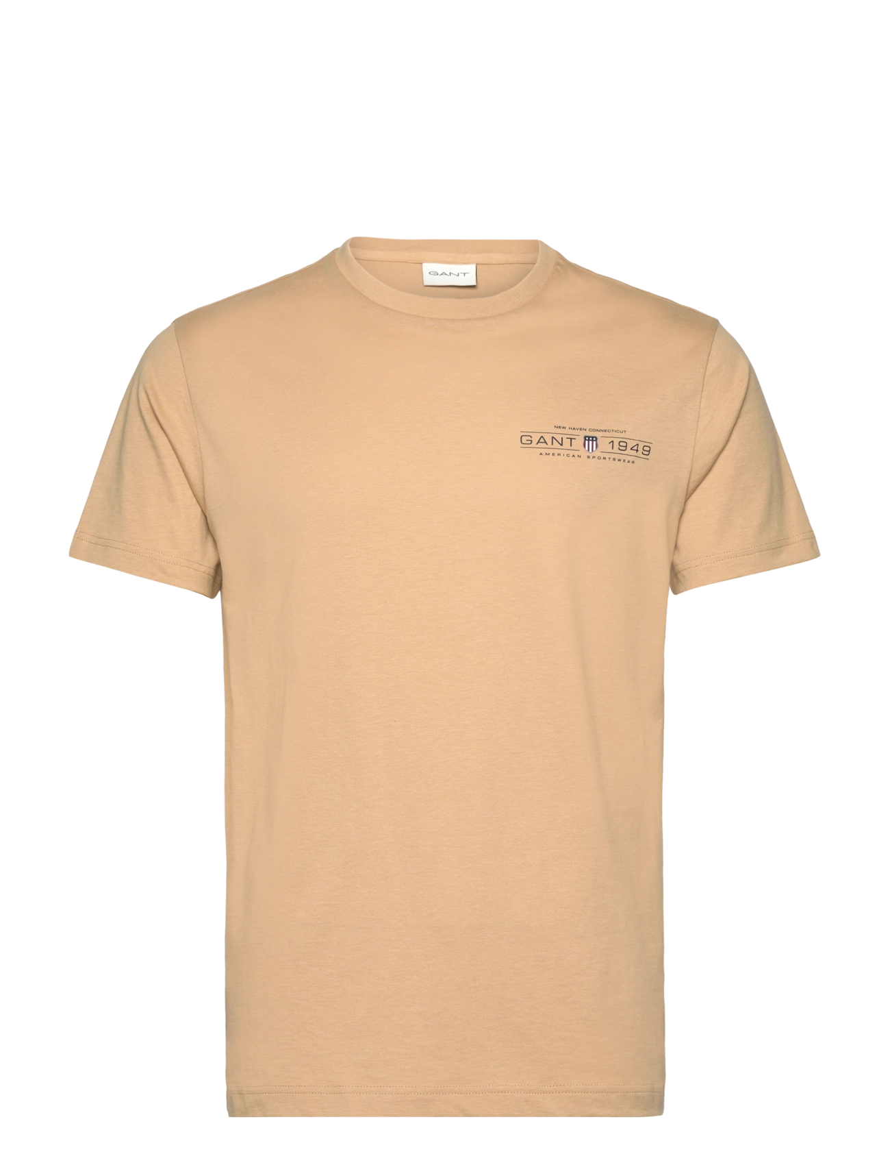 Gant PRINTED GRAPHIC SS T-SHIRT - Basic T-Shirts - OAK BEIGE / beige