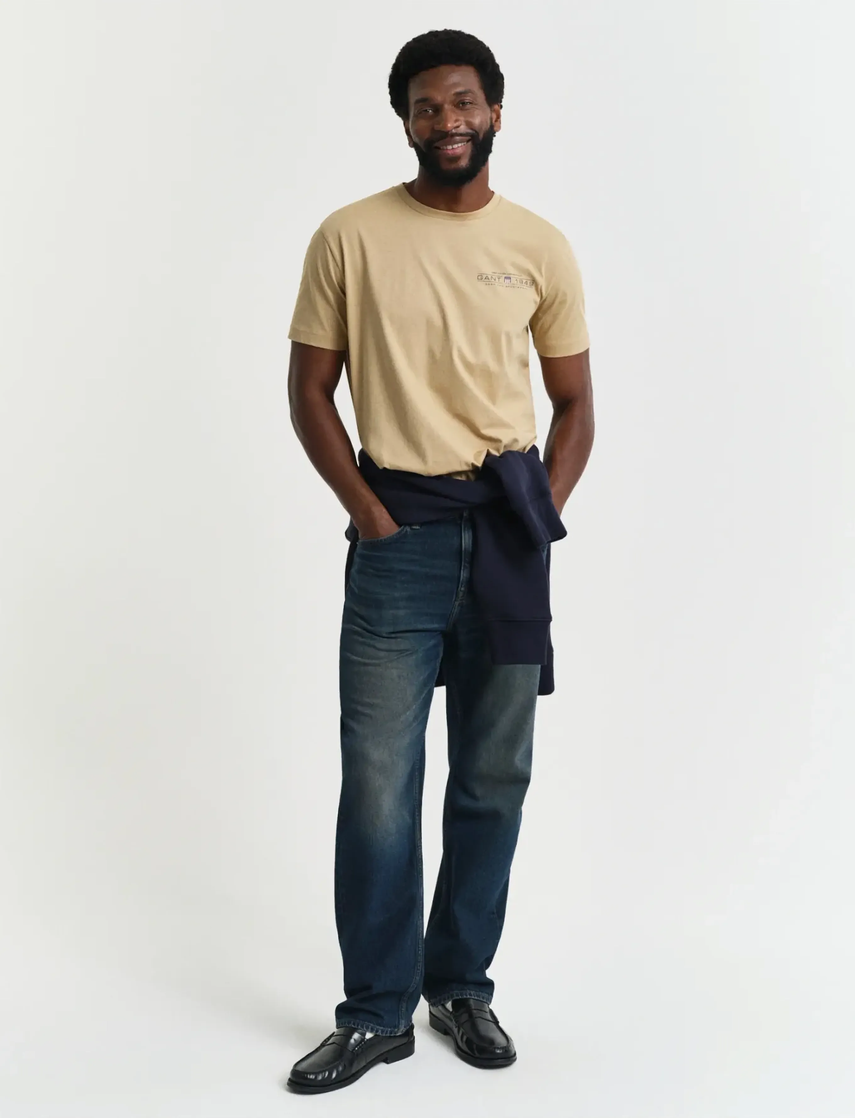 Gant - PRINTED GRAPHIC SS T-SHIRT - kurzärmelig - oak beige - 5
