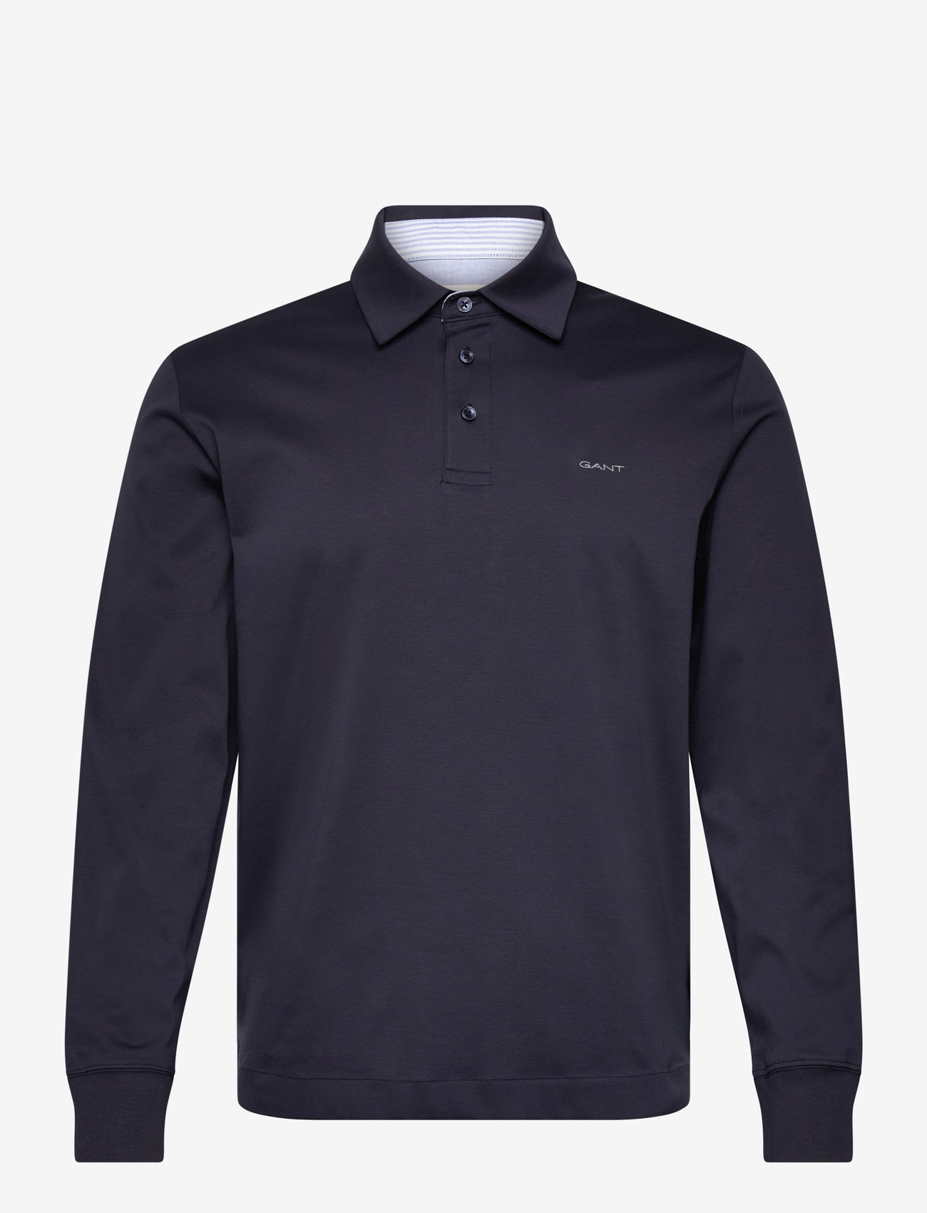 GANT - MERCERIZED LS JERSEY RUGGER - evening blue - 0