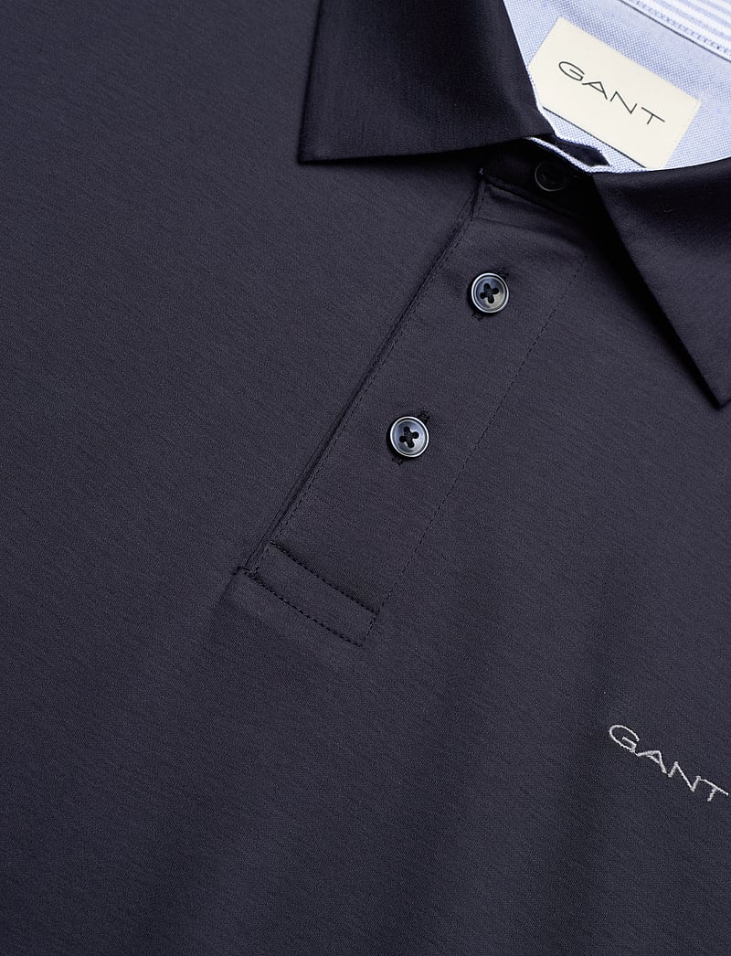 GANT - MERCERIZED LS JERSEY RUGGER - langärmelig poloshirt - evening blue - 2