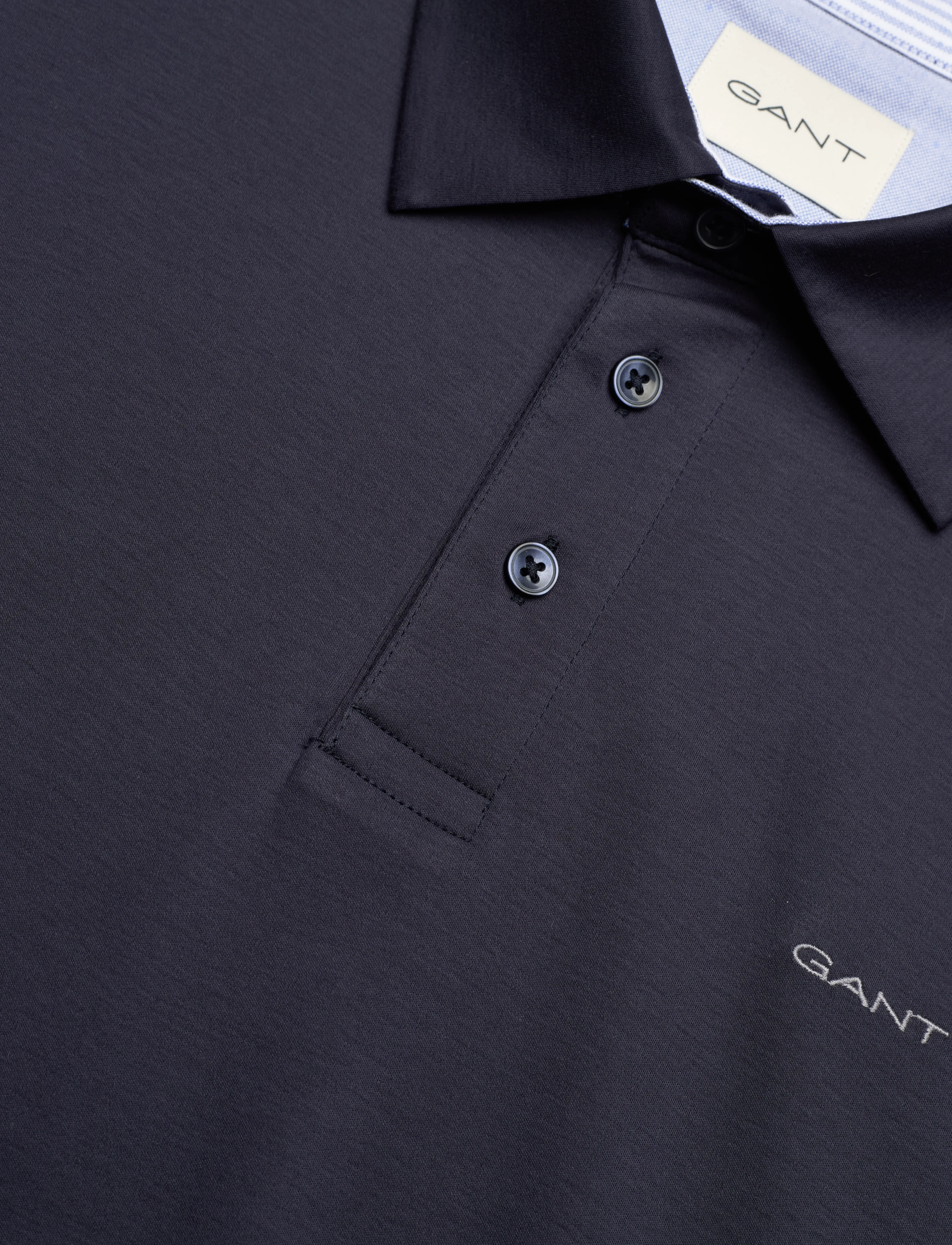 GANT - MERCERIZED LS JERSEY RUGGER - evening blue - 2