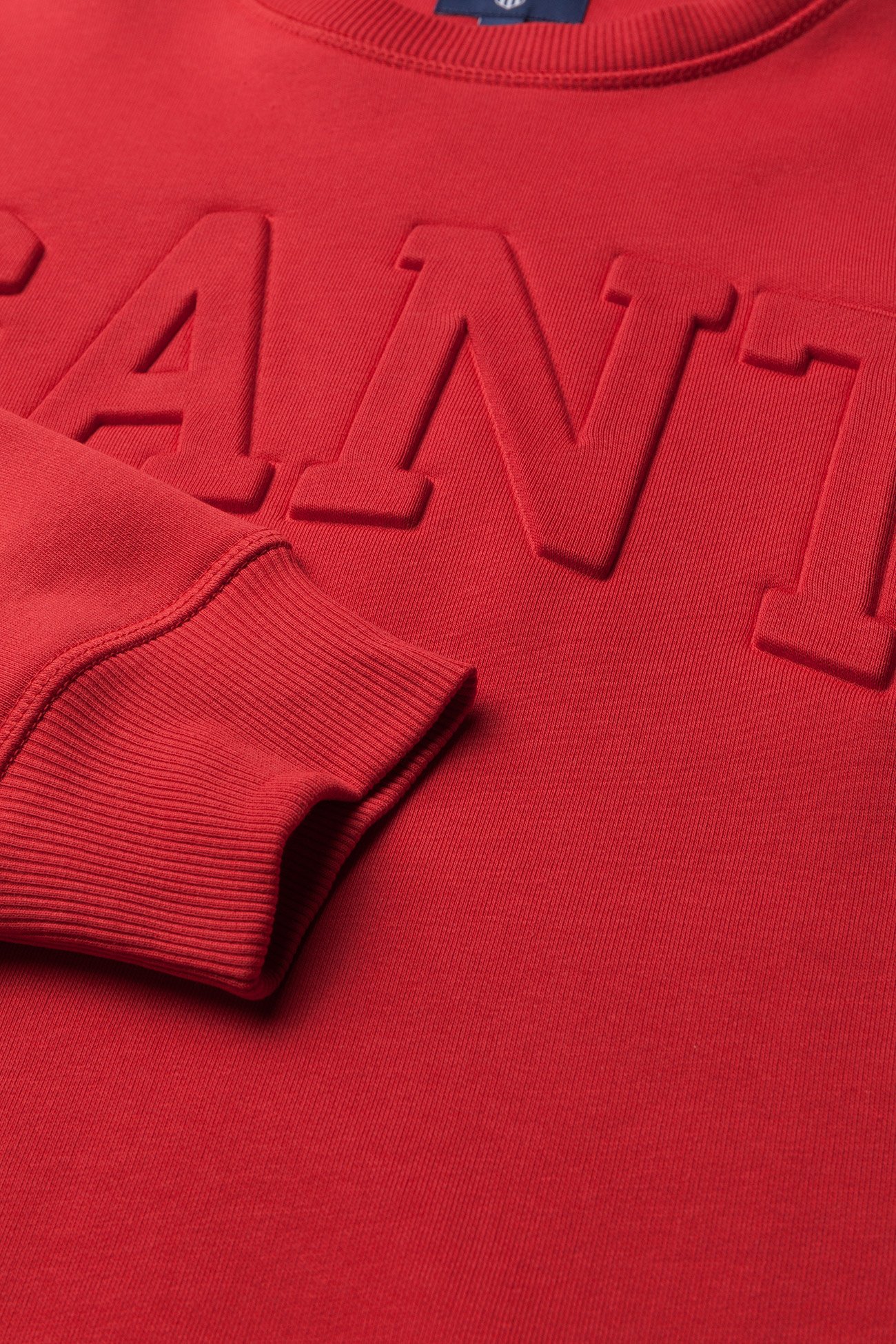 GANT - GANT EMBOSSED C-NECK SWEAT - bright red - 2