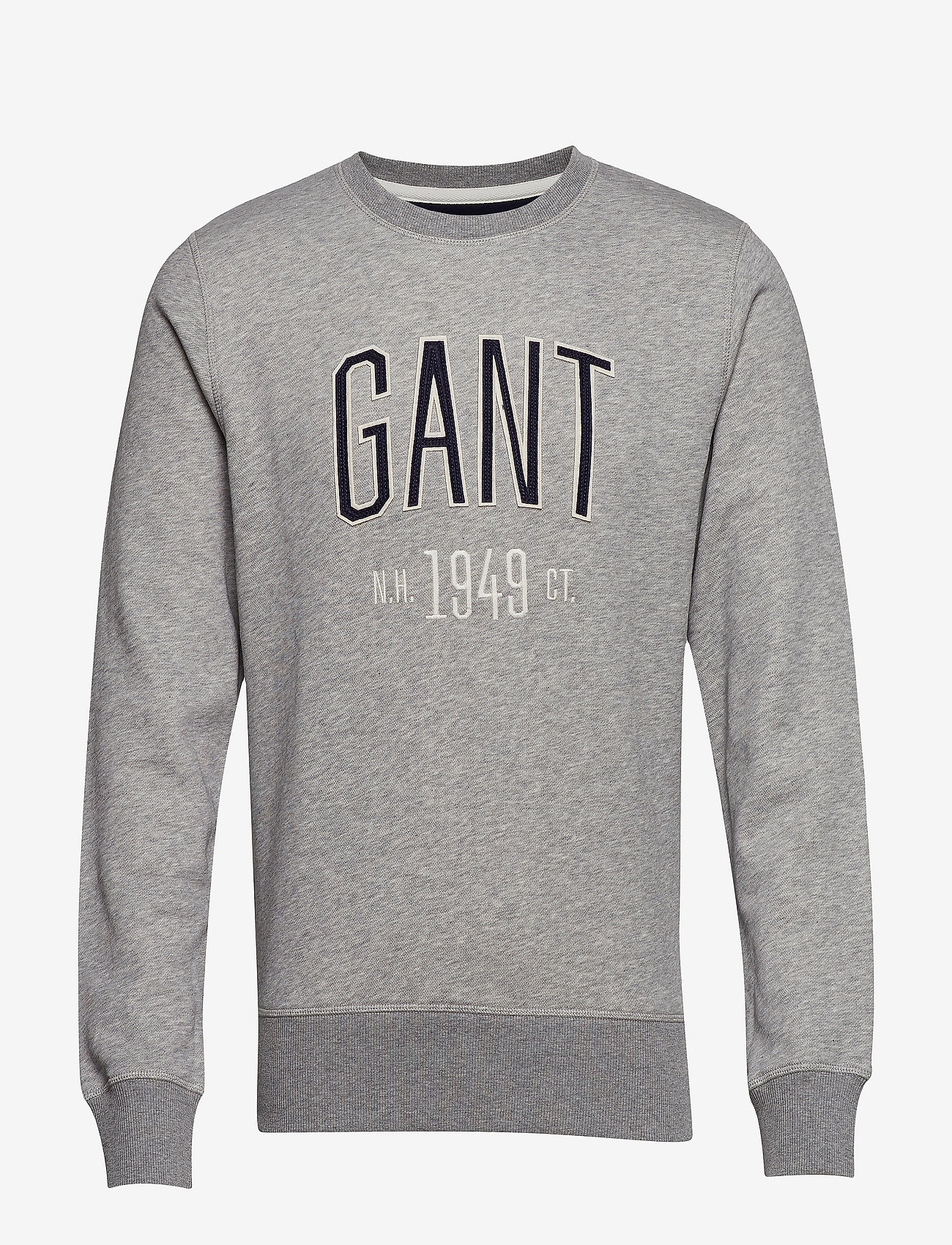 GANT - D1. GRAPHIC C-NECK SWEAT - grey melange - 0