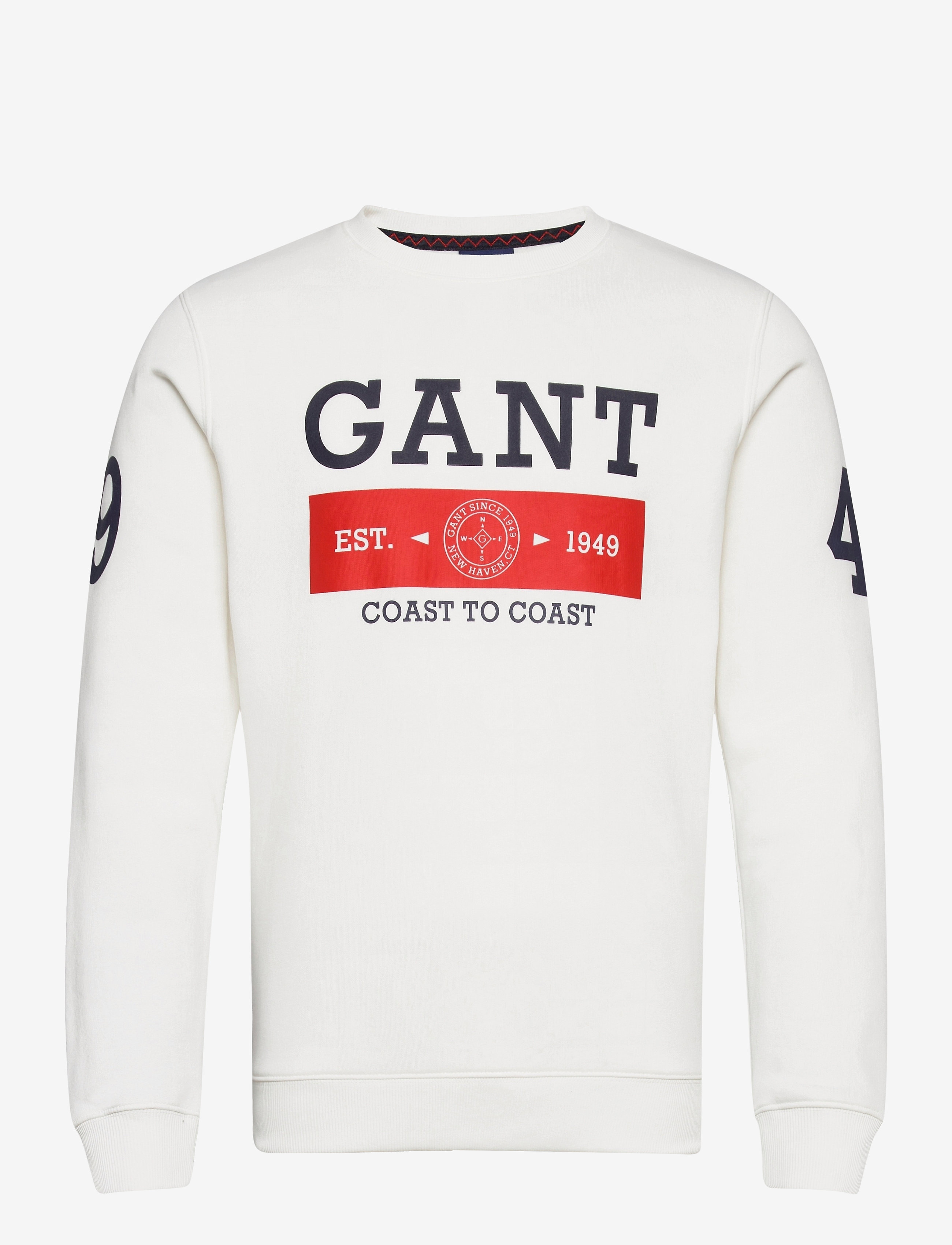 GANT - D1. NAUTICAL C-NECK SWEAT - eggshell - 0