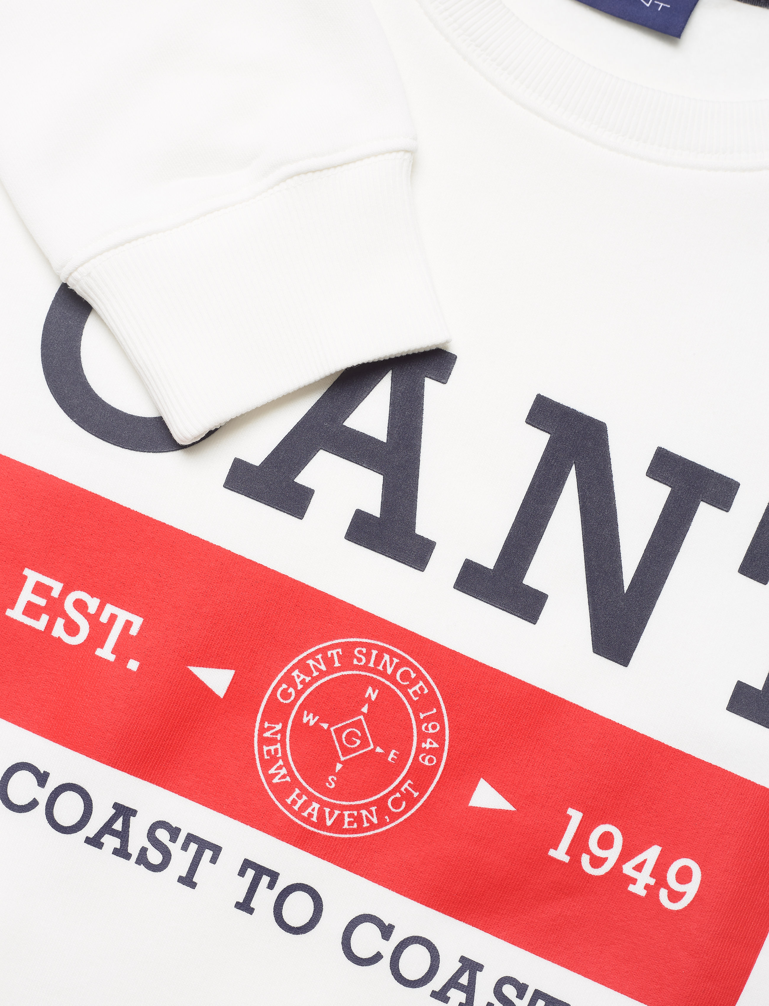 GANT - D1. NAUTICAL C-NECK SWEAT - eggshell - 4