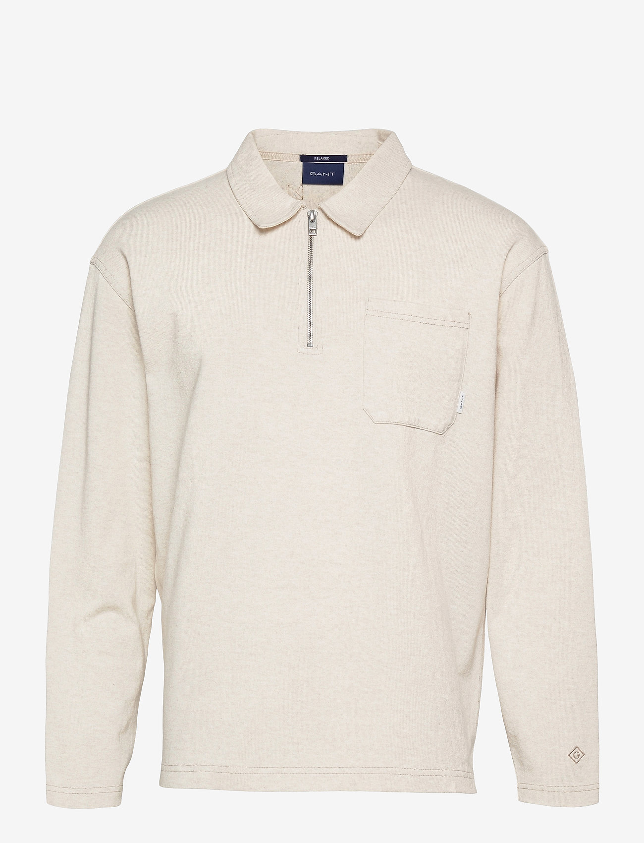 GANT - D1. HALF ZIP SWEAT - seed melange - 0