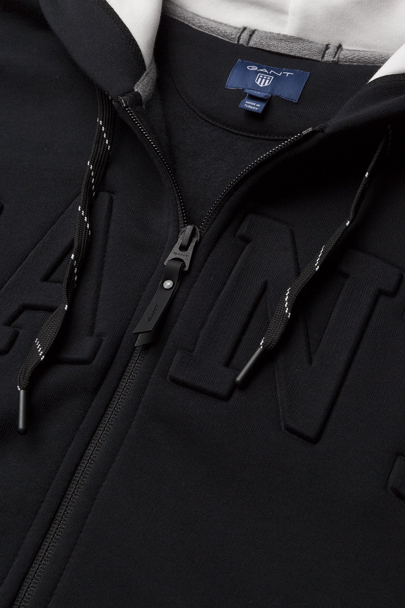 GANT - GANT EMBOSSED FULL ZIP SWEAT HOODIE - black - 2