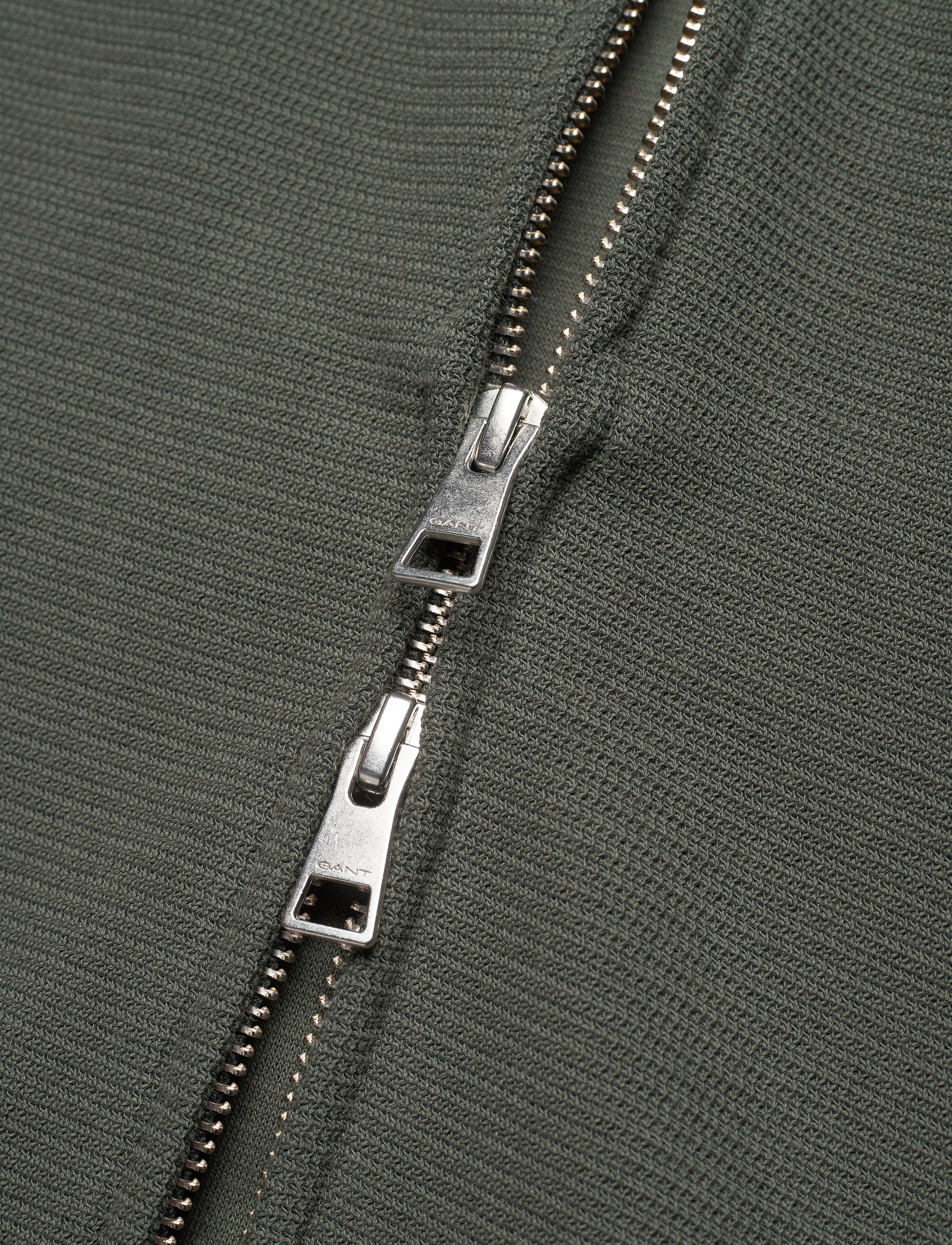 GANT - D2. STRUCTURE ZIP HOOD - thyme green - 4