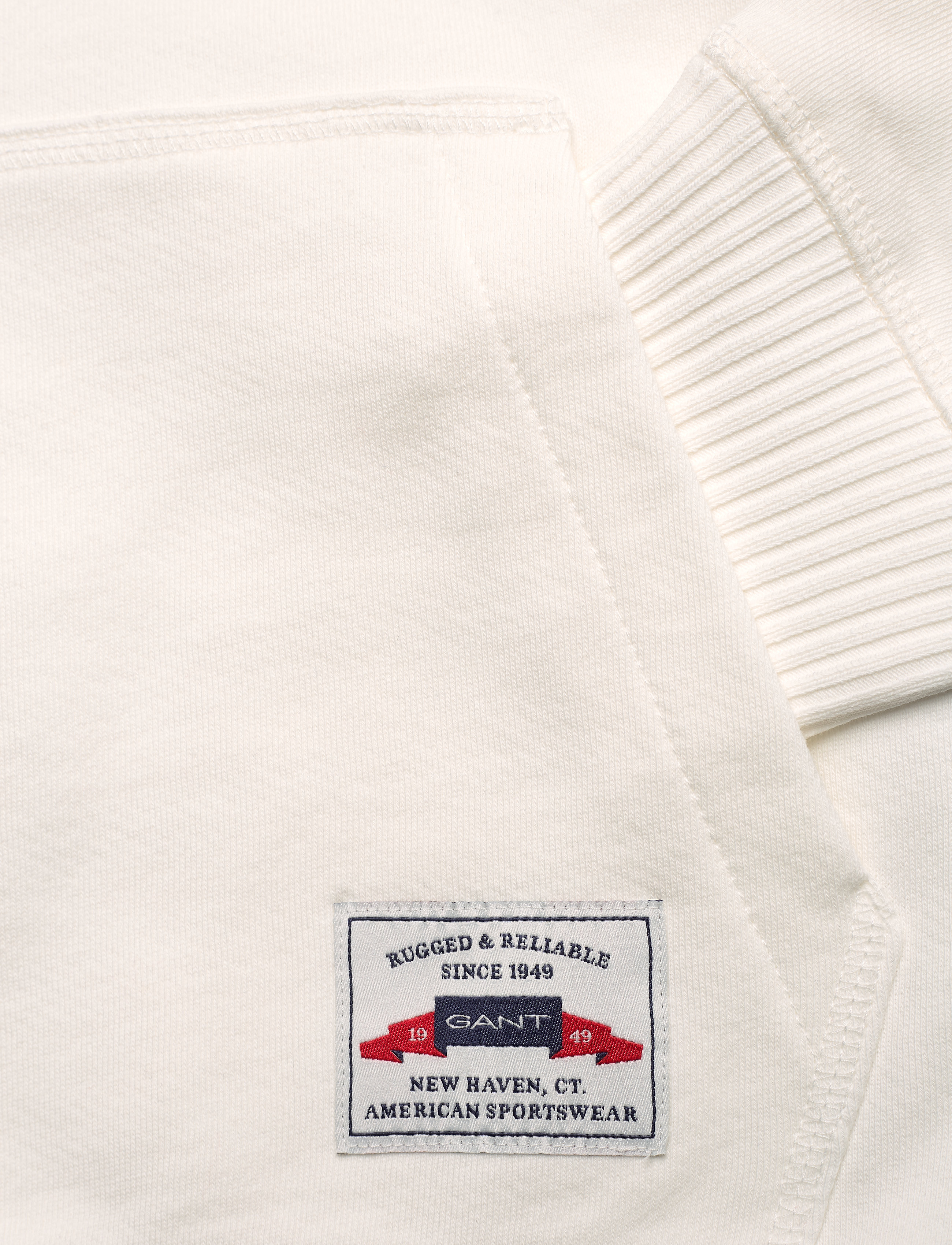 GANT - D1. RW GRAPHIC HOODIE - eggshell - 5
