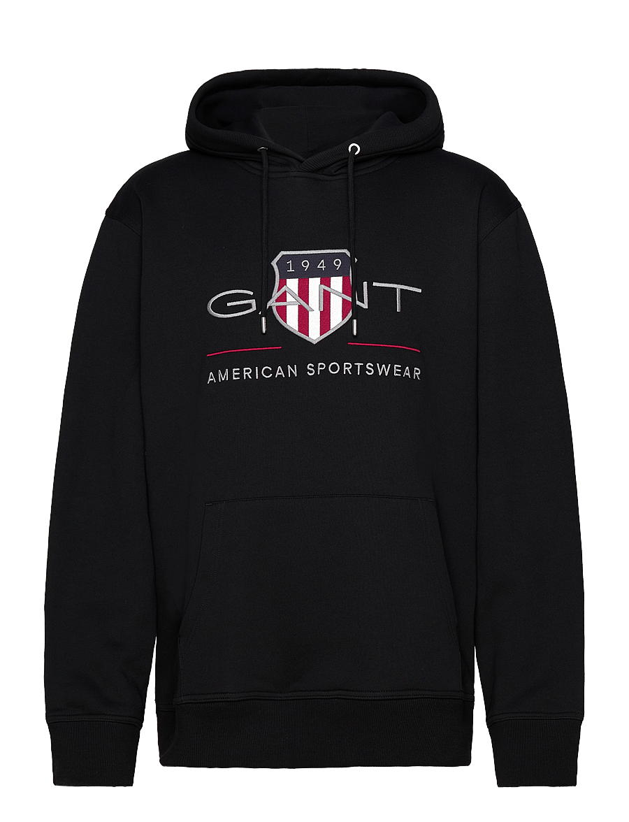 Gant - REG ARCHIVE SHIELD HOODIE - kapuzenpullover - black - 1