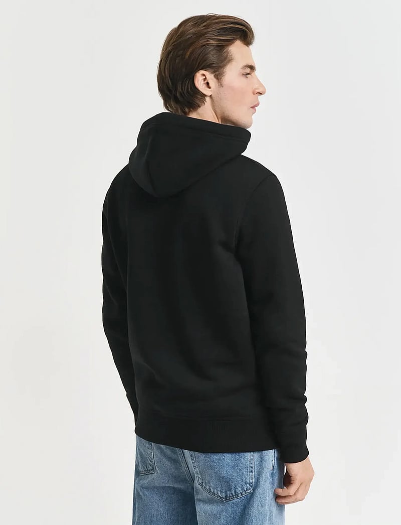 GANT - REG ARCHIVE SHIELD HOODIE - kapuzenpullover - black - 3