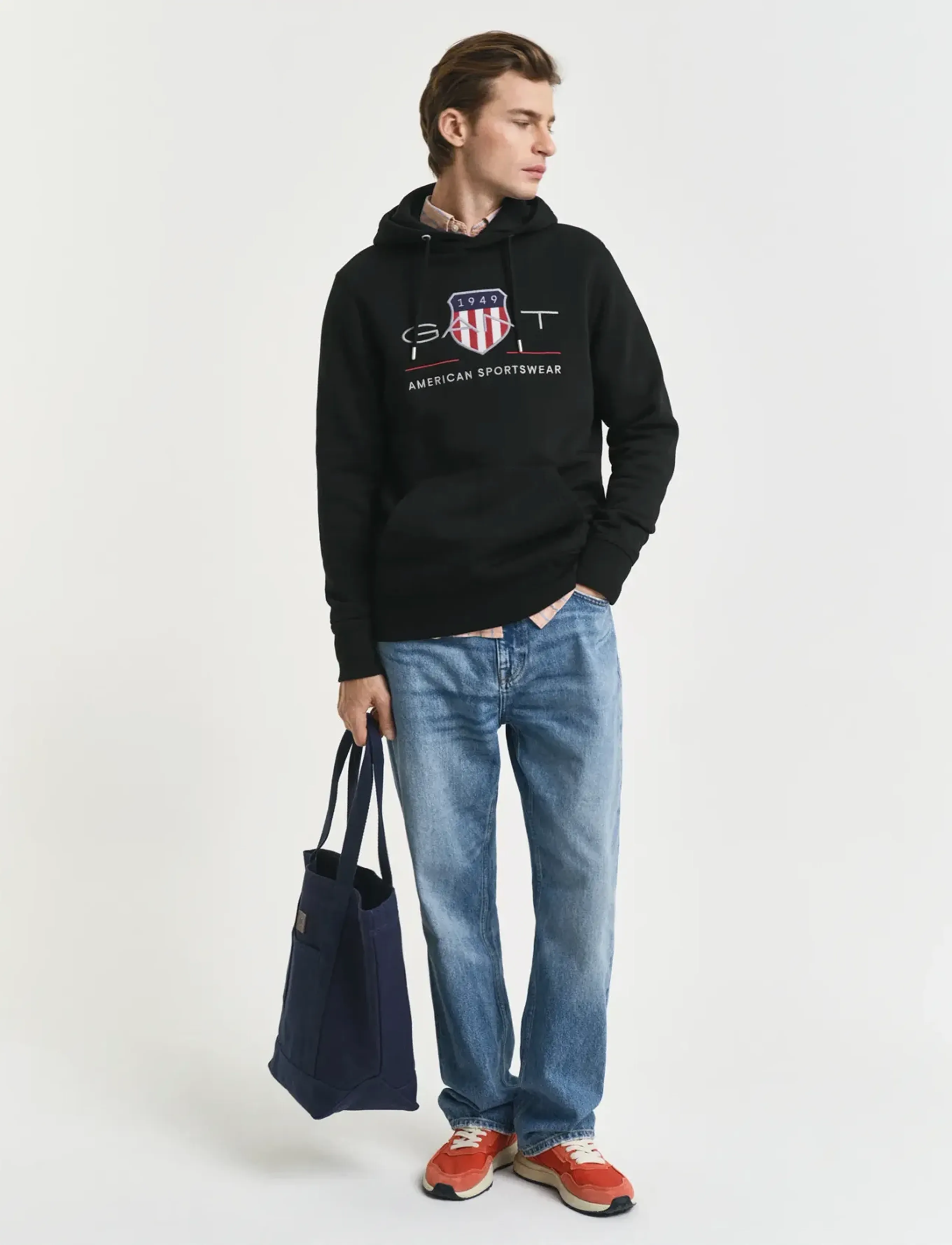 Gant - REG ARCHIVE SHIELD HOODIE - hættetrøjer - black - 5