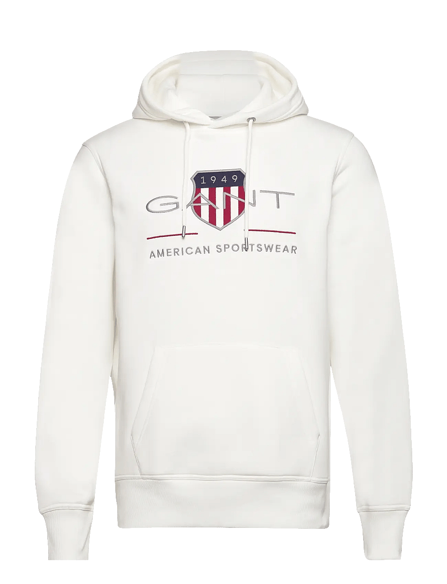 Gant - REG ARCHIVE SHIELD HOODIE - kapuzenpullover - eggshell - 0