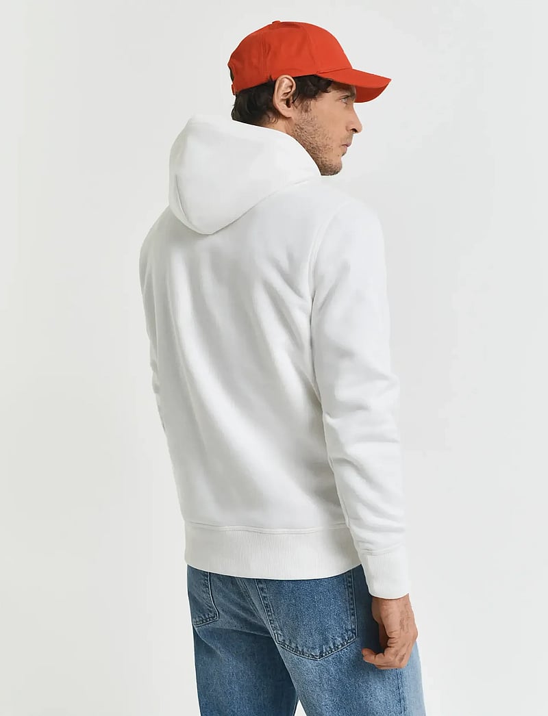 GANT - REG ARCHIVE SHIELD HOODIE - kapuutsiga dressipluusid - eggshell - 1