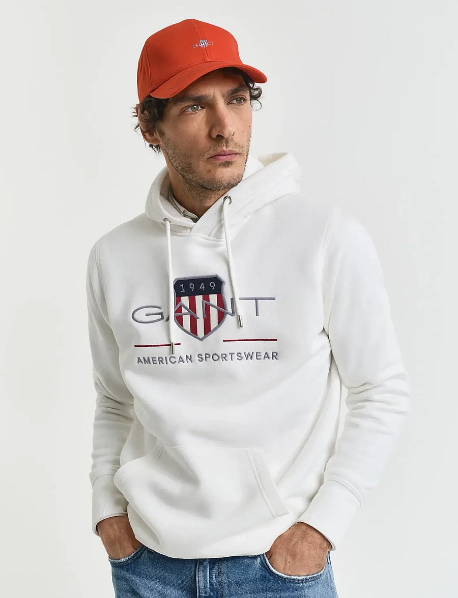 Gant - REG ARCHIVE SHIELD HOODIE - kapuzenpullover - eggshell - 2