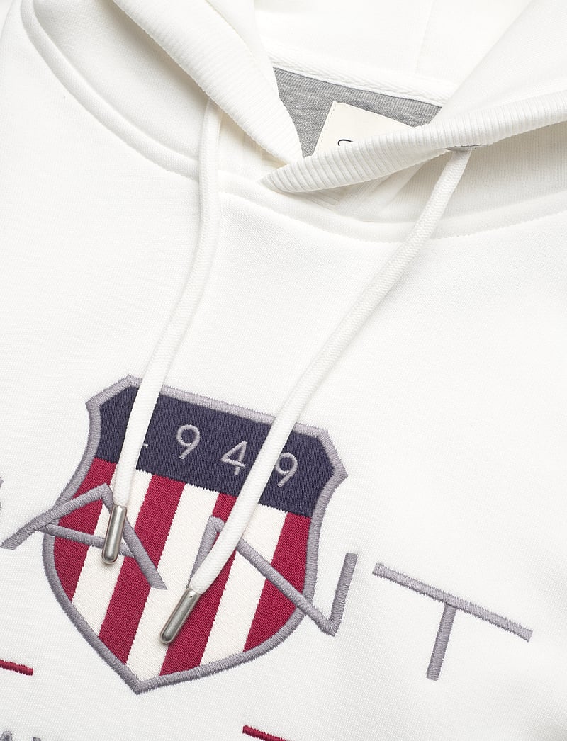 GANT - REG ARCHIVE SHIELD HOODIE - kapuutsiga dressipluusid - eggshell - 4