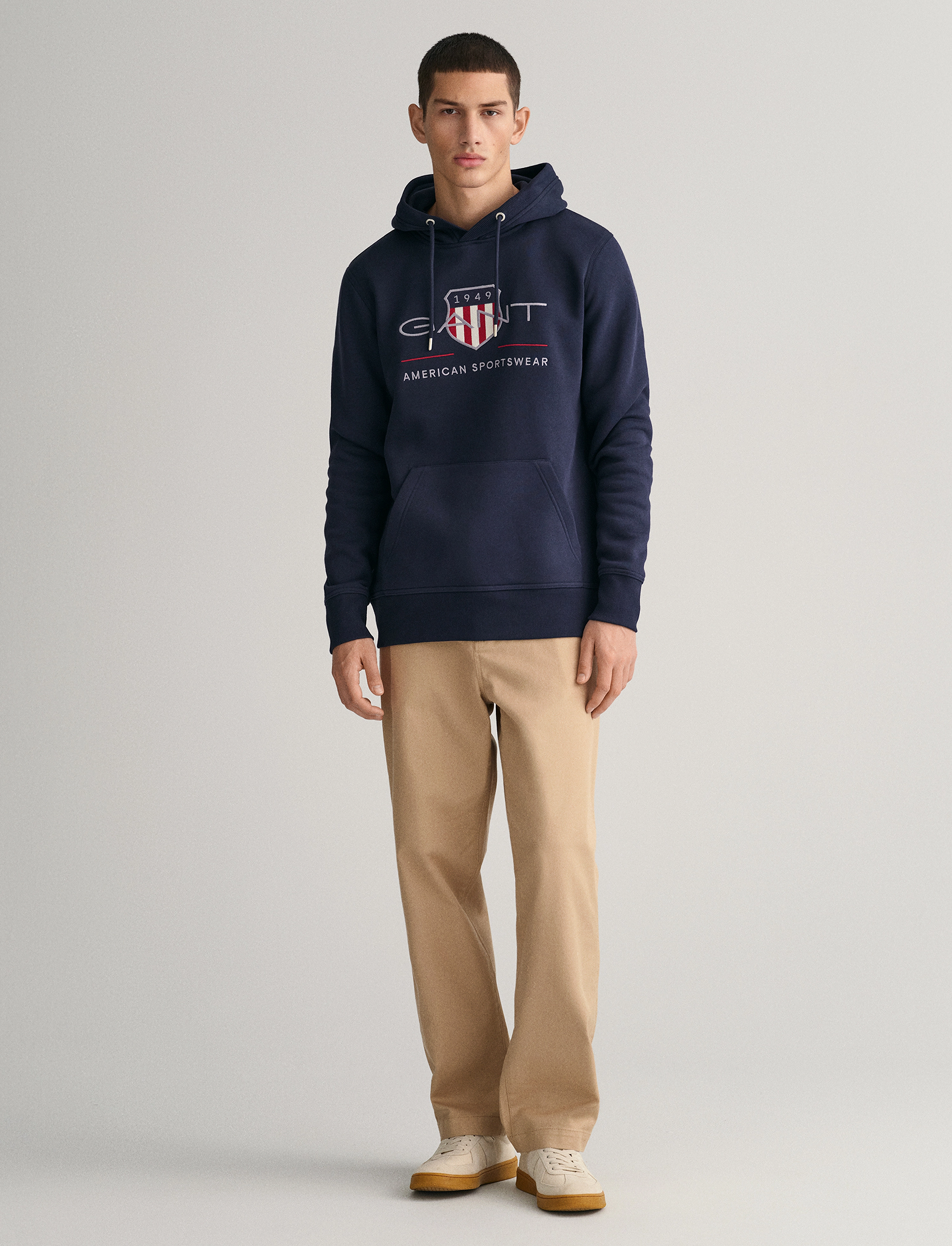 Gant - REG ARCHIVE SHIELD HOODIE - hættetrøjer - evening blue - 5