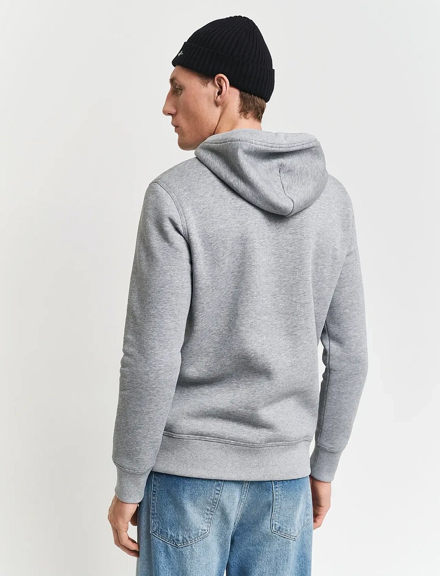 Gant - REG ARCHIVE SHIELD HOODIE - džemperiai su gobtuvu - grey melange - 3