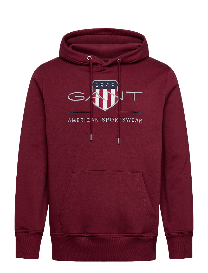 GANT - REG ARCHIVE SHIELD HOODIE - kapuzenpullover - plumped red - 0