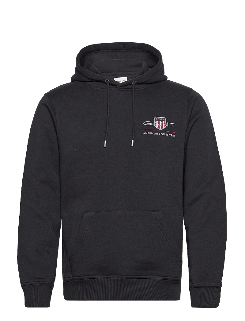 GANT - REG MEDIUM ARCHIVE SHIELD HOODIE - hættetrøjer - black - 1
