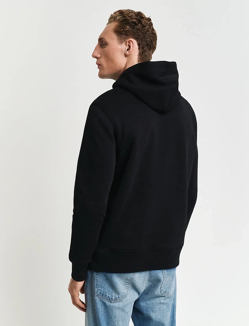 GANT - REG MEDIUM ARCHIVE SHIELD HOODIE - hættetrøjer - black - 3
