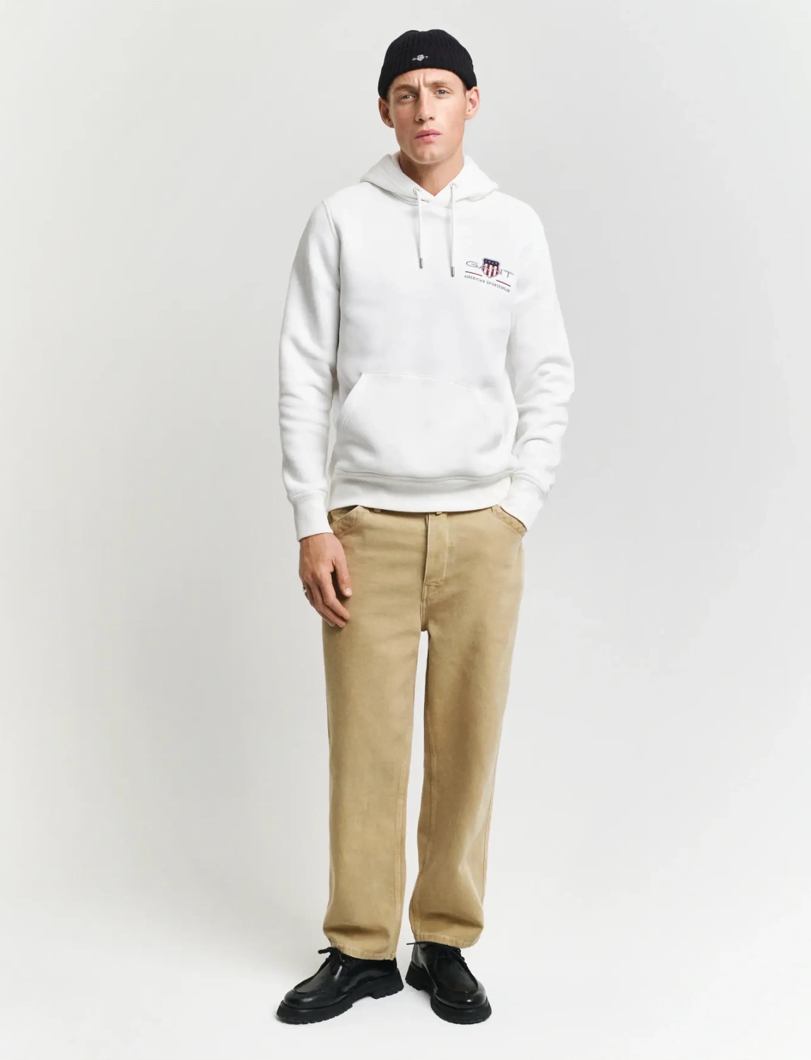 Gant - REG MEDIUM ARCHIVE SHIELD HOODIE - kapuzenpullover - eggshell - 5