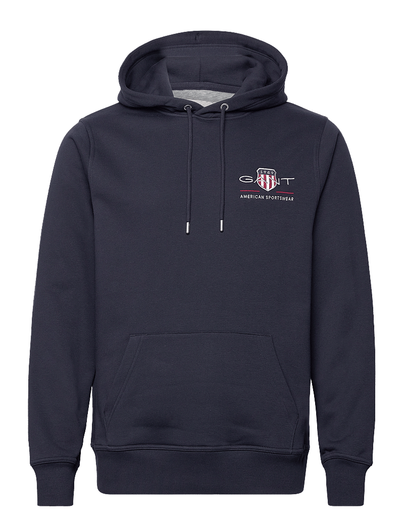 GANT - REG MEDIUM ARCHIVE SHIELD HOODIE - hættetrøjer - evening blue - 1