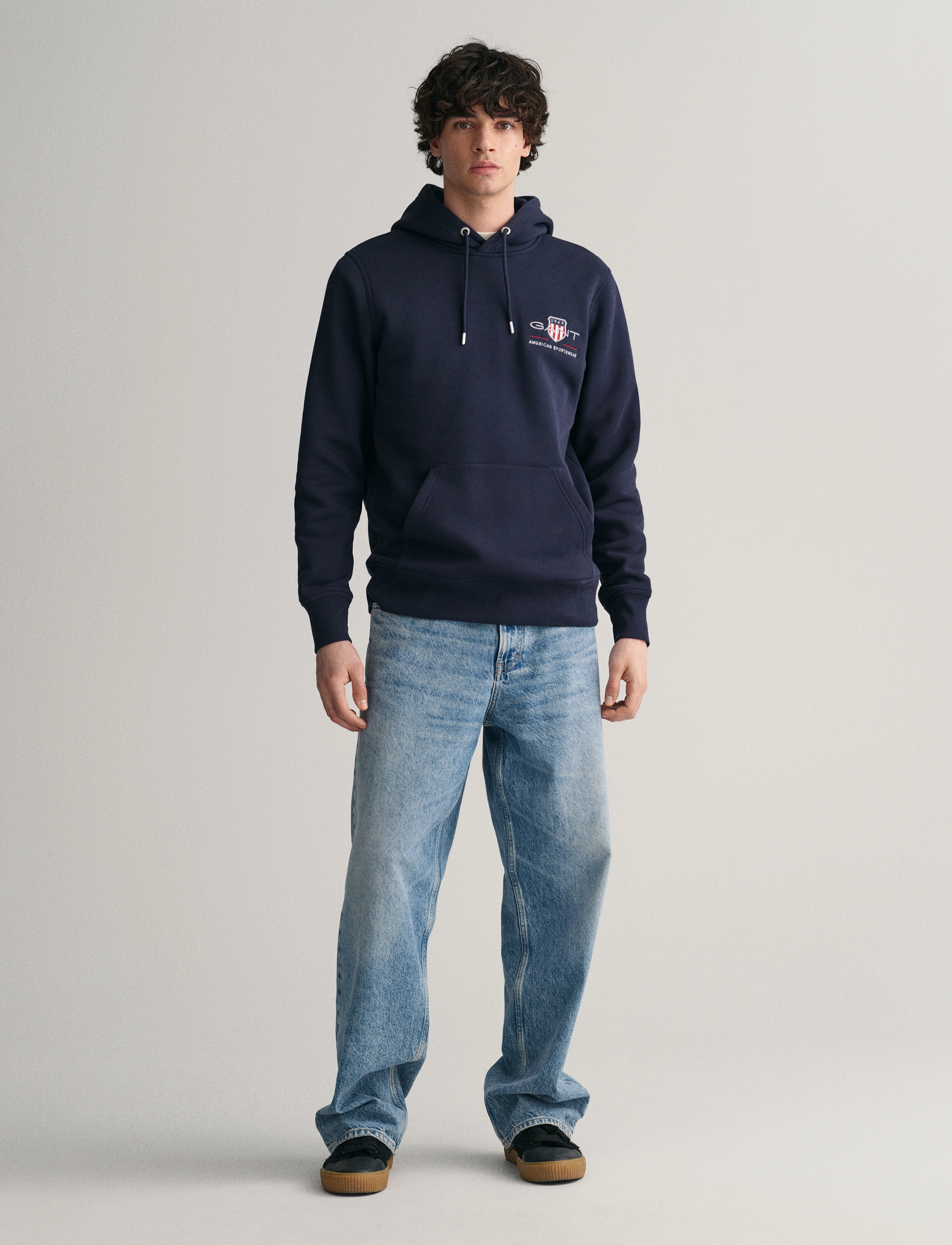 Gant - REG MEDIUM ARCHIVE SHIELD HOODIE - džemperiai su gobtuvu - evening blue - 5