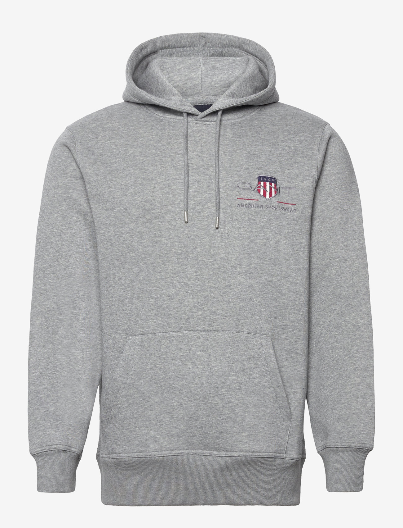 GANT - REG MEDIUM ARCHIVE SHIELD HOODIE - hættetrøjer - grey melange - 1