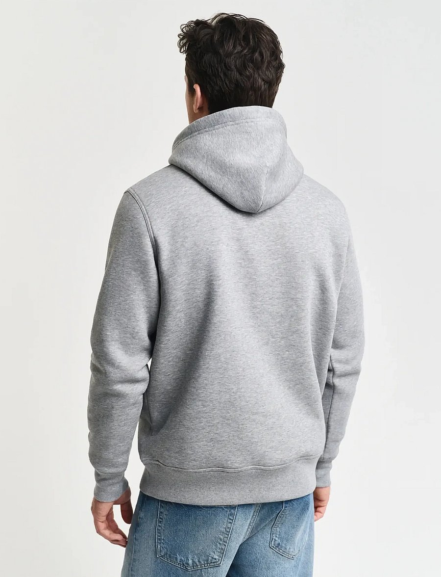 Gant - REG MEDIUM ARCHIVE SHIELD HOODIE - hættetrøjer - grey melange - 3