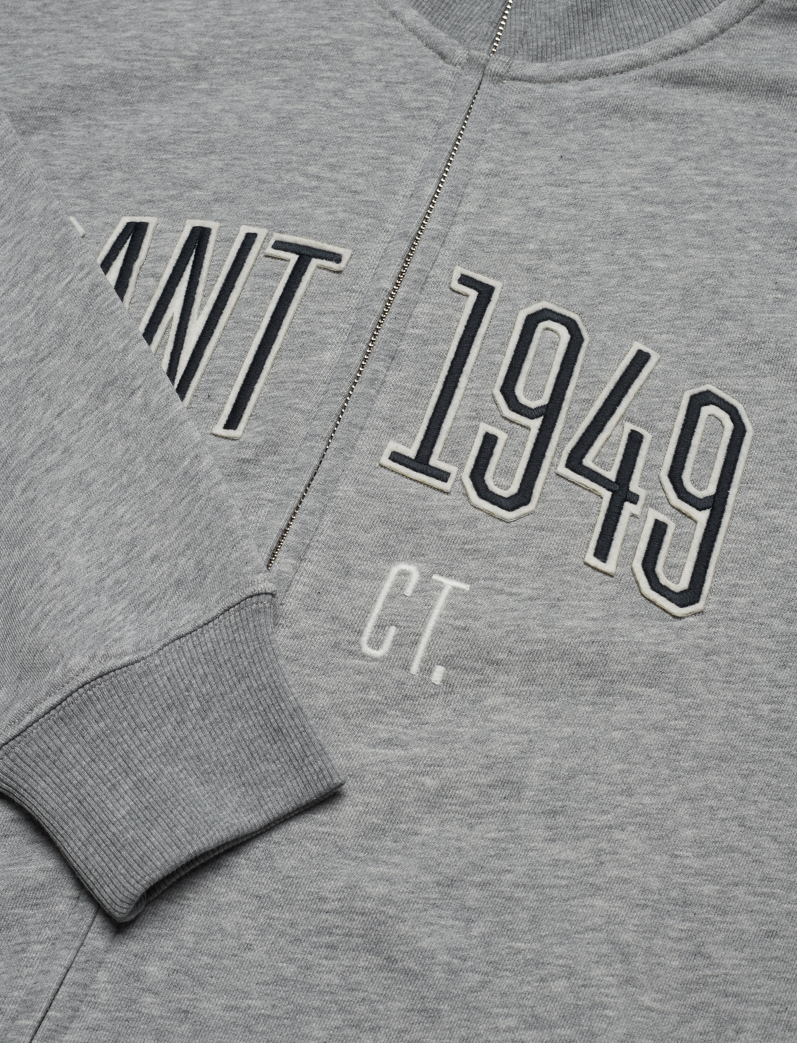 GANT - D1. GRAPHIC FULL ZIP CARDIGAN - grey melange - 2