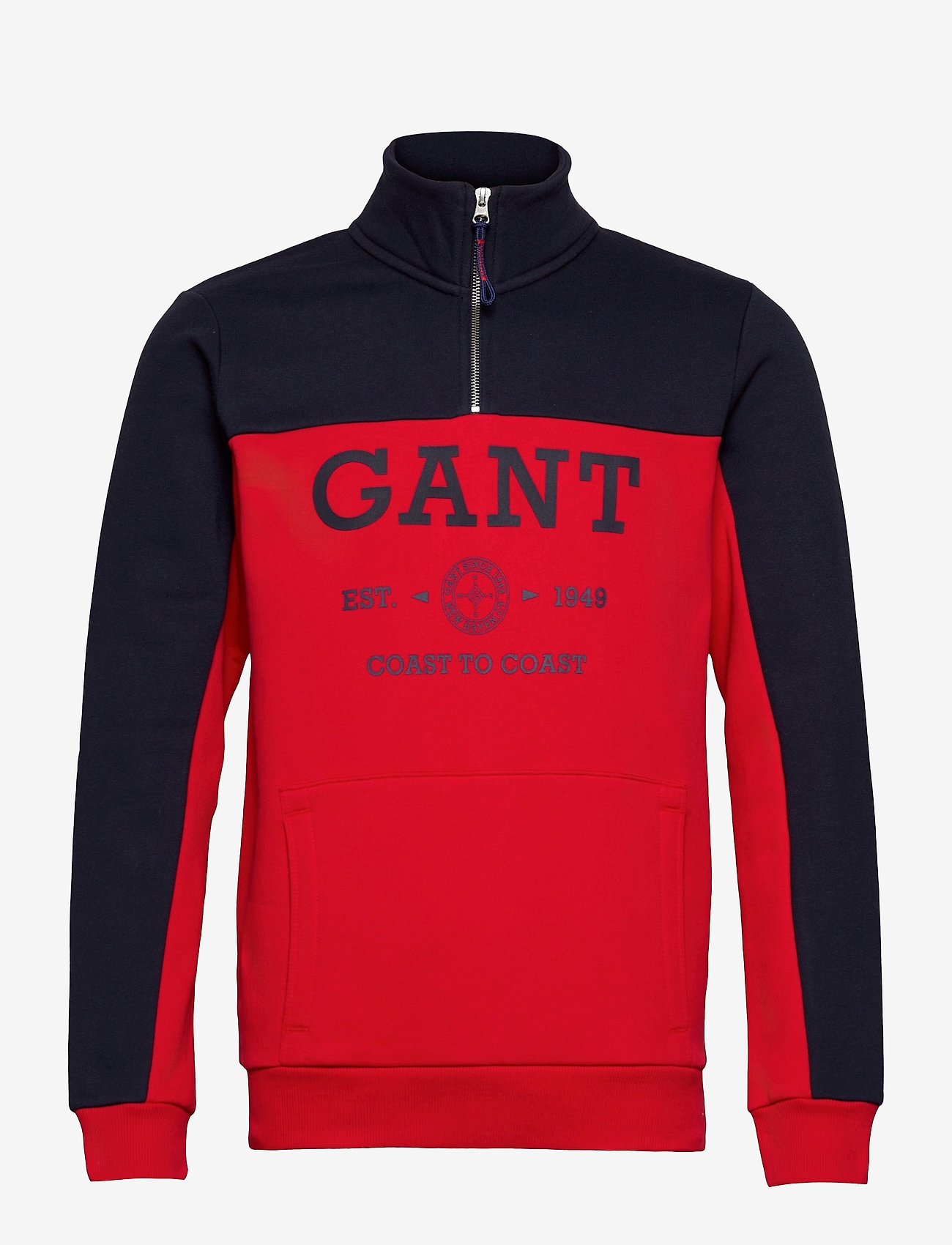 GANT - D1. NAUTICAL HALF ZIP SWEAT - bright red - 0