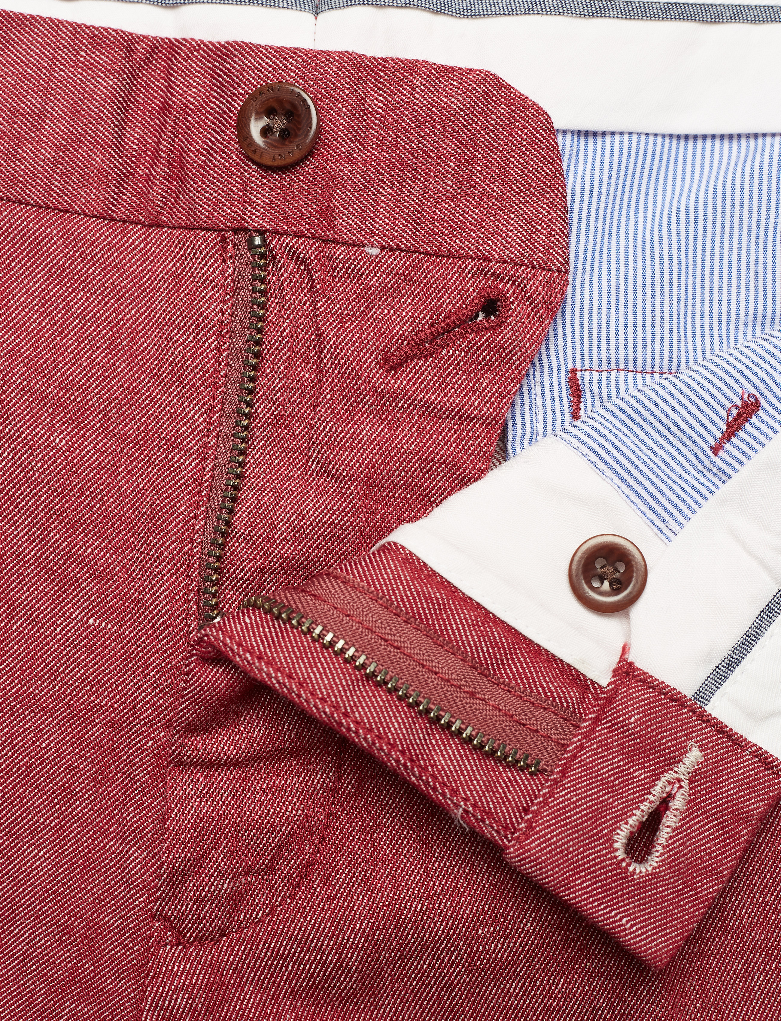 GANT - D1. THE CHAMBRAY SHORT - mahogny red - 3